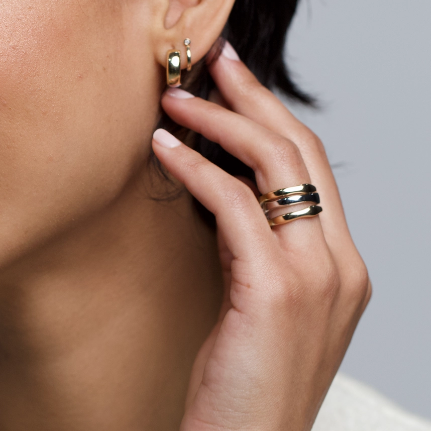 14K Bold Wave Band