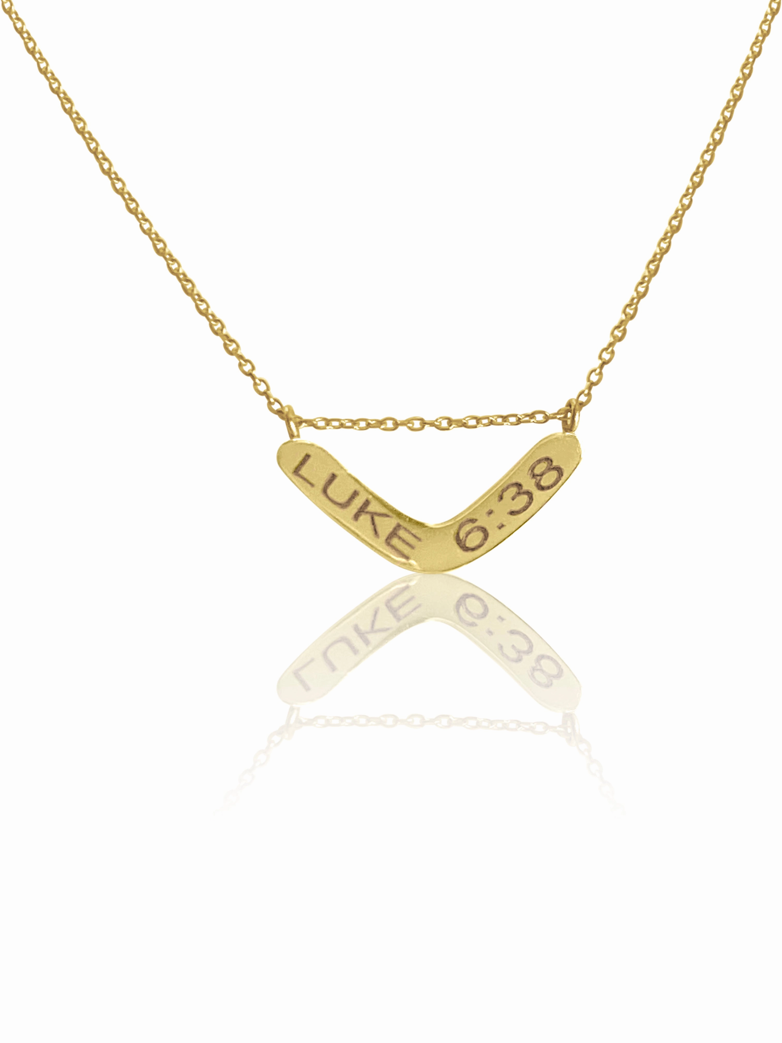 14k Diamond Boomerang Necklace