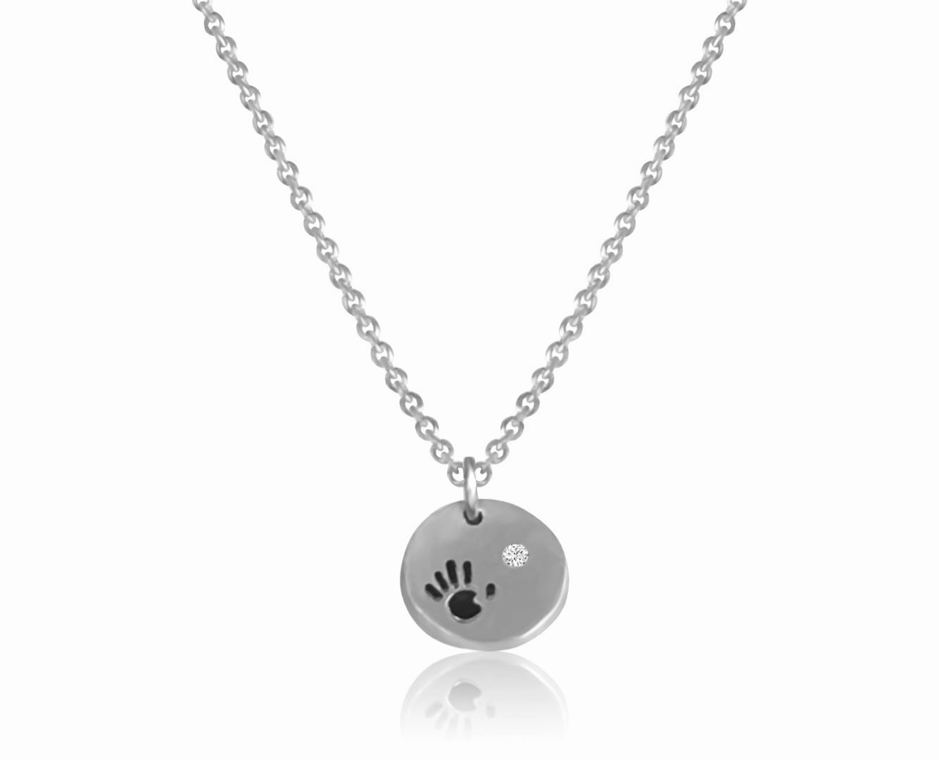 14k Diamond Love Is In Your Hands Necklace