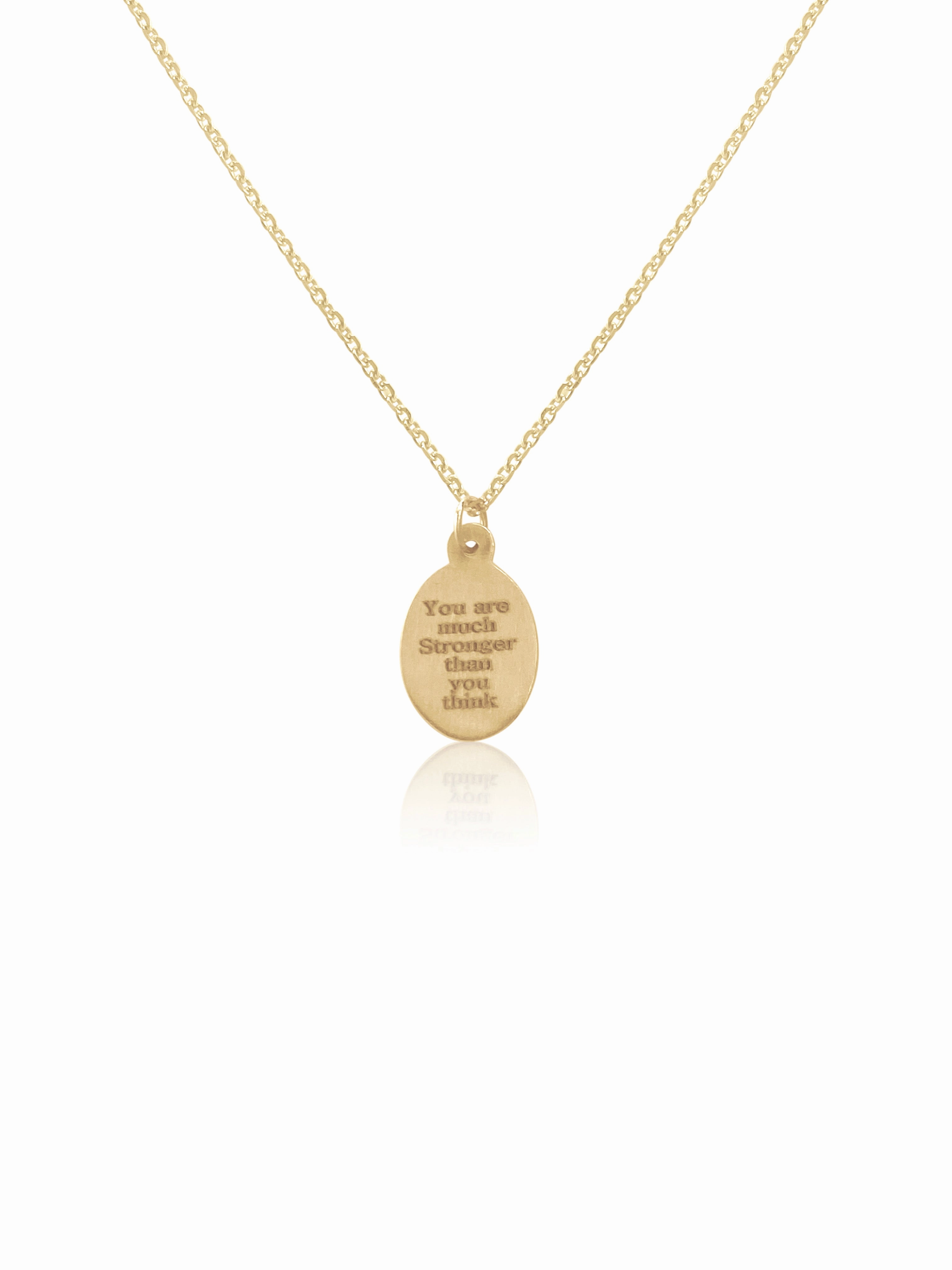 14k Diamond/Sapphire Awareness Ribbon Necklace With Back Engraving
