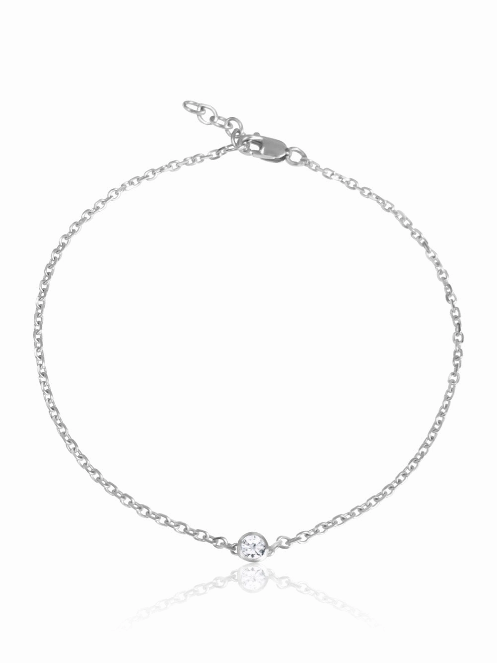 14K Gemstone Bezel Bracelet