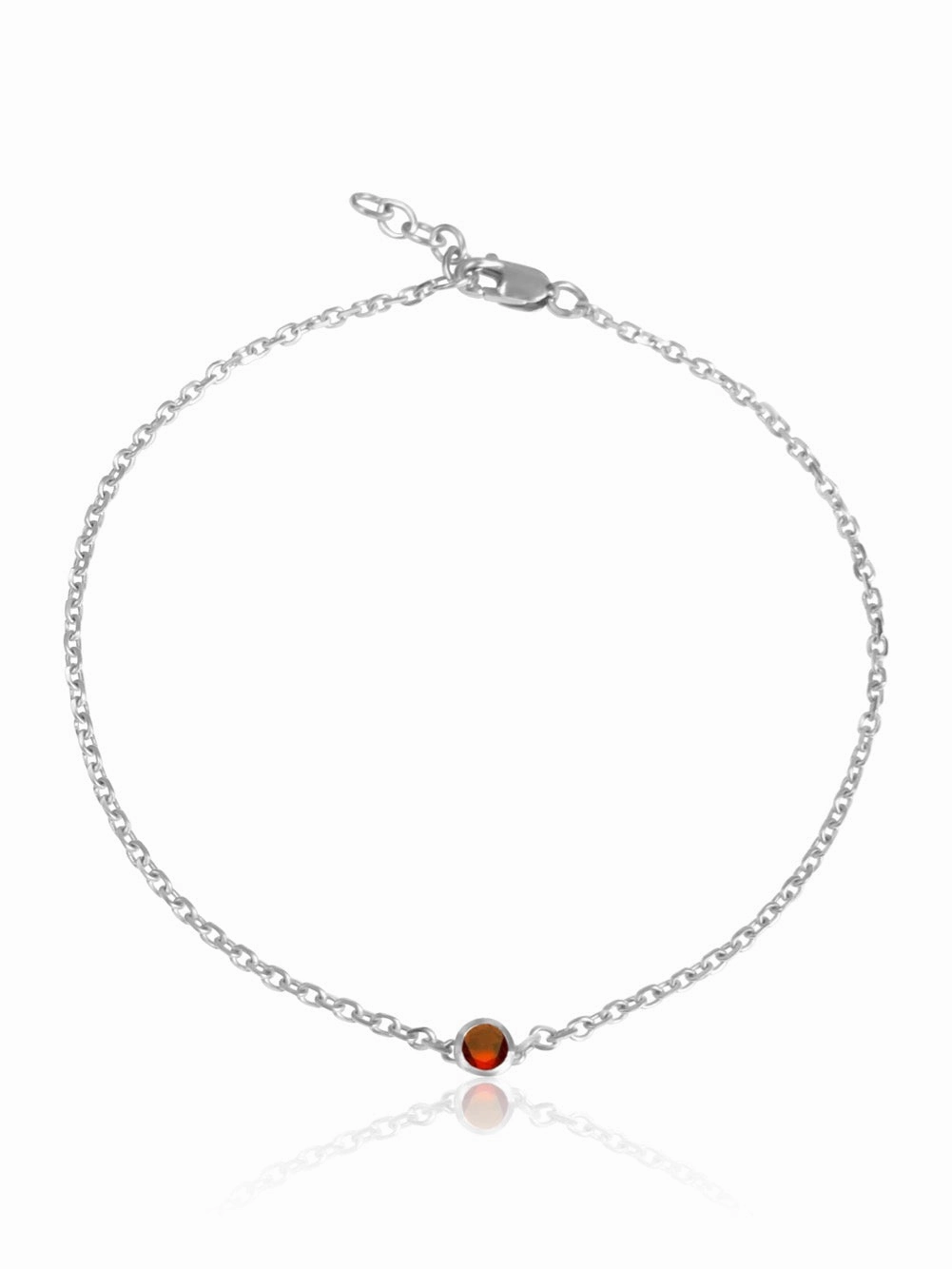 14K Gemstone Bezel Bracelet