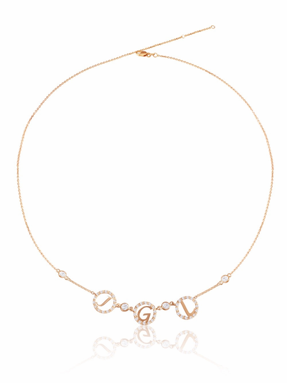 14K Gold & Diamond Initial Necklace