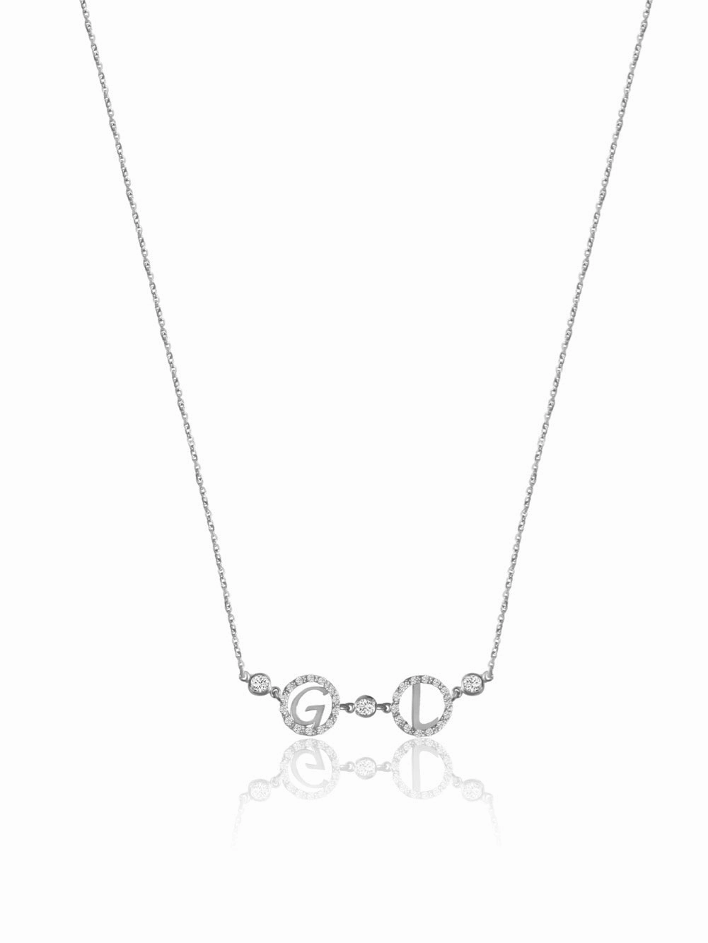 14K Gold & Diamond Initial Necklace