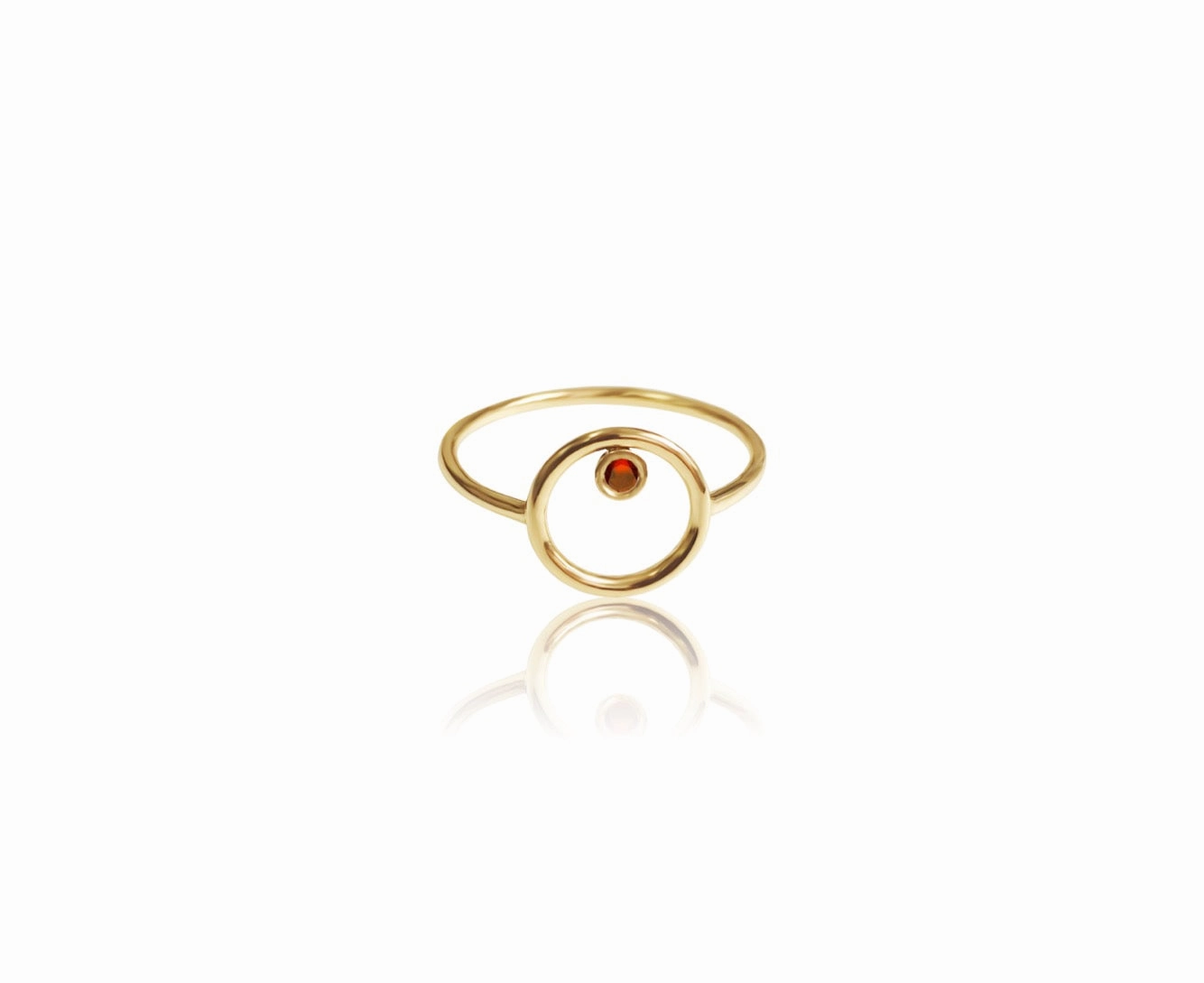 14k Gold And Diamond/Gemstone Circle Ring