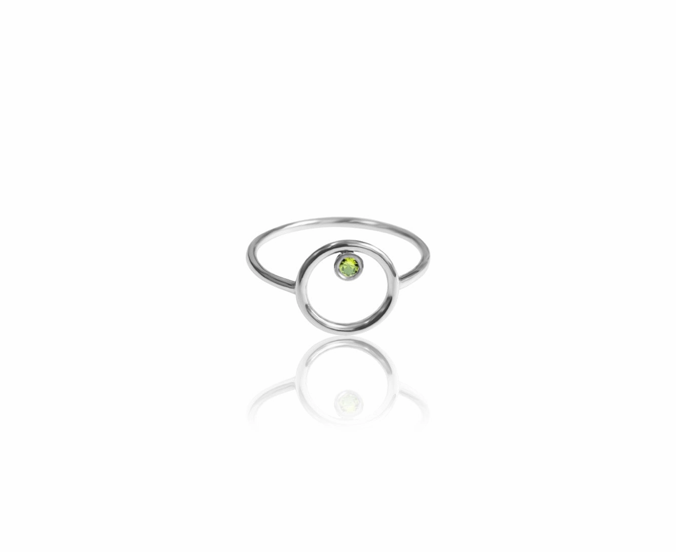14k Gold And Diamond/Gemstone Circle Ring
