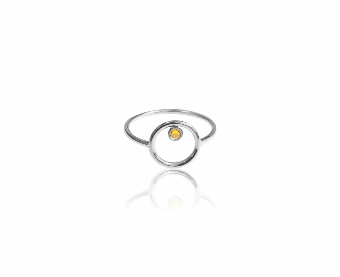 14k Gold And Diamond/Gemstone Circle Ring