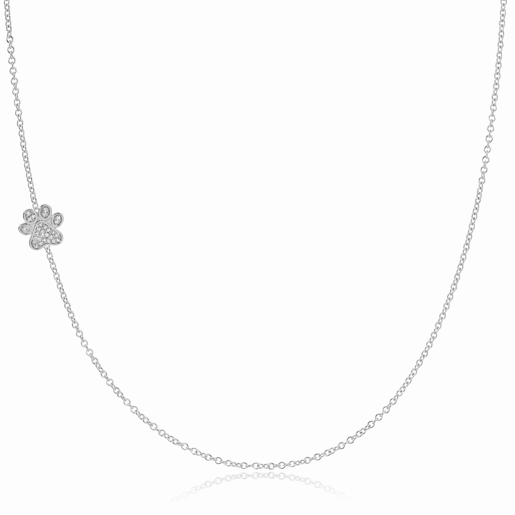 14k Gold Asymmetrical Charm Necklace - Pav Paw