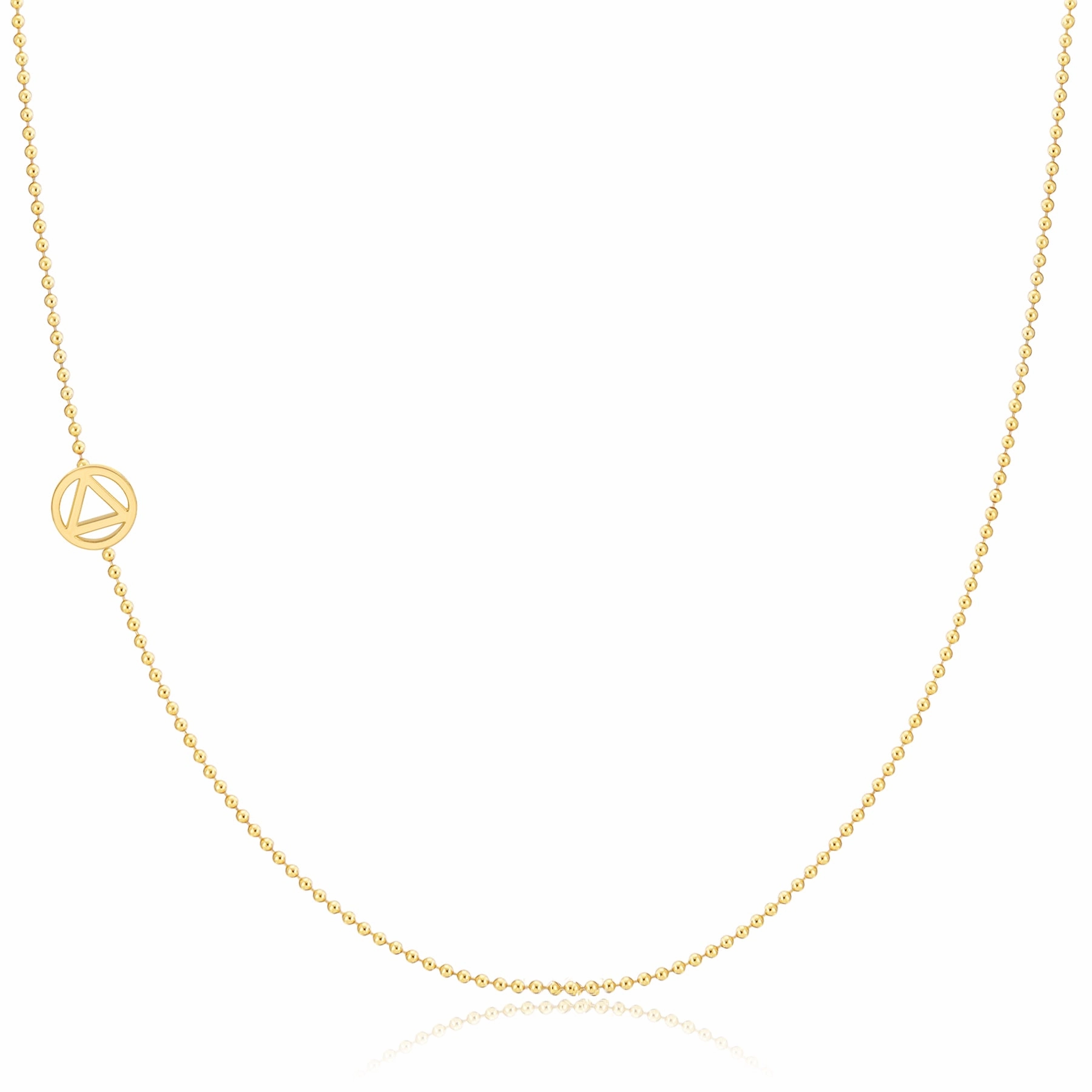 14k Gold Asymmetrical Charm Necklace - Recovery