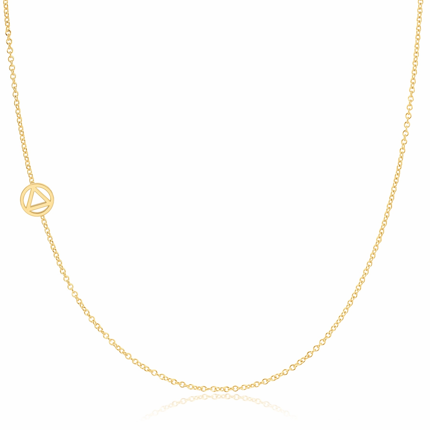 14k Gold Asymmetrical Charm Necklace - Recovery
