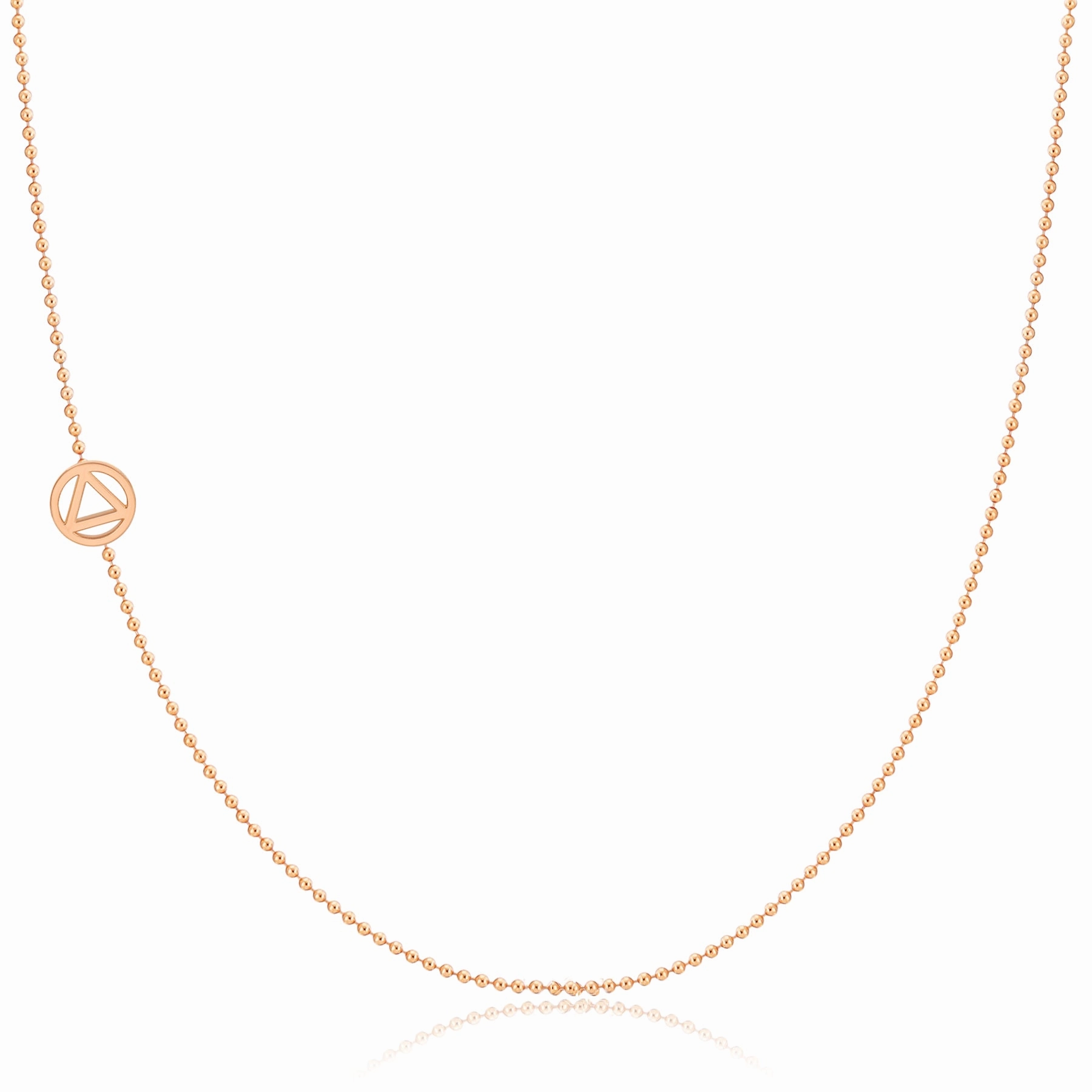 14k Gold Asymmetrical Charm Necklace - Recovery