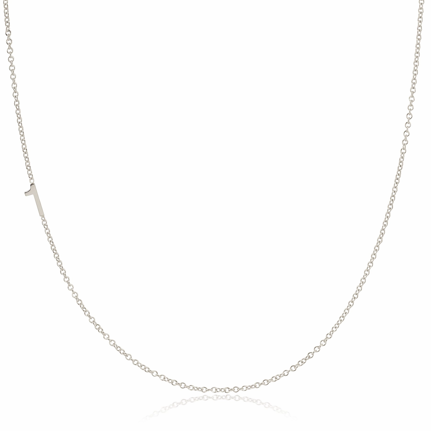 14k Gold Asymmetrical Number Necklace - 1