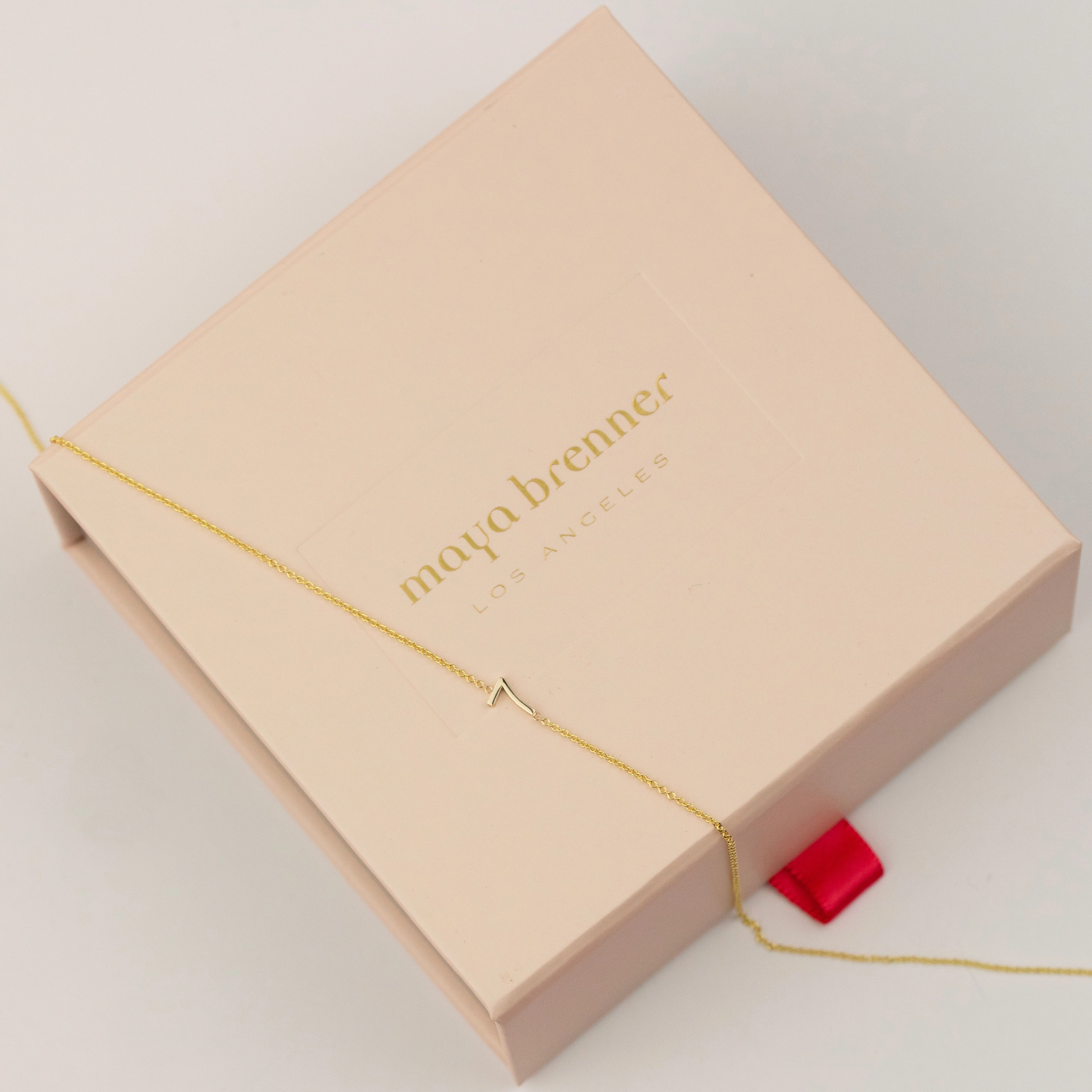 14k Gold Asymmetrical Number Necklace - 7
