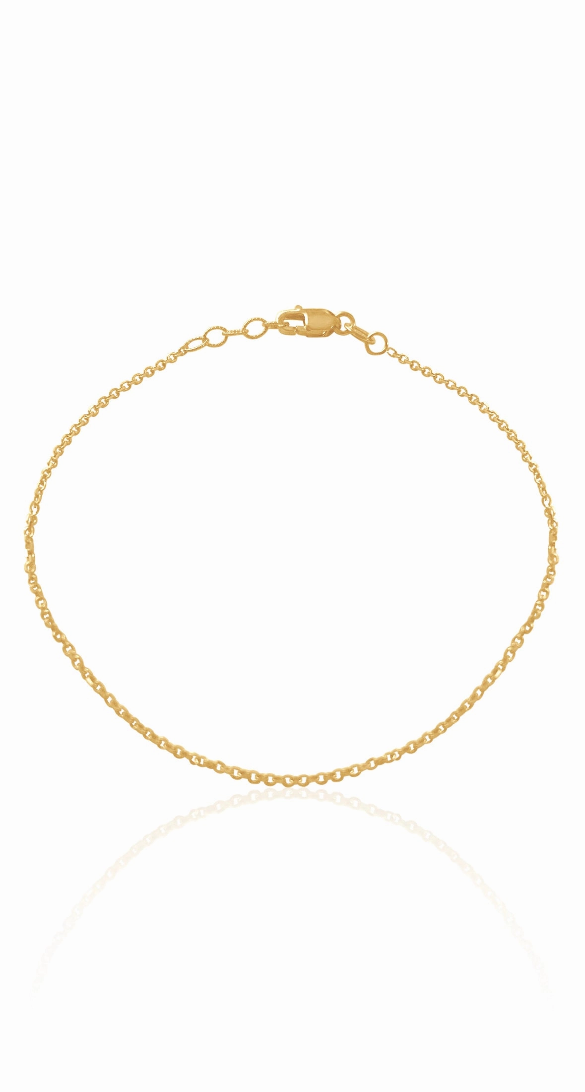 14K Gold Cable Chain Anklet