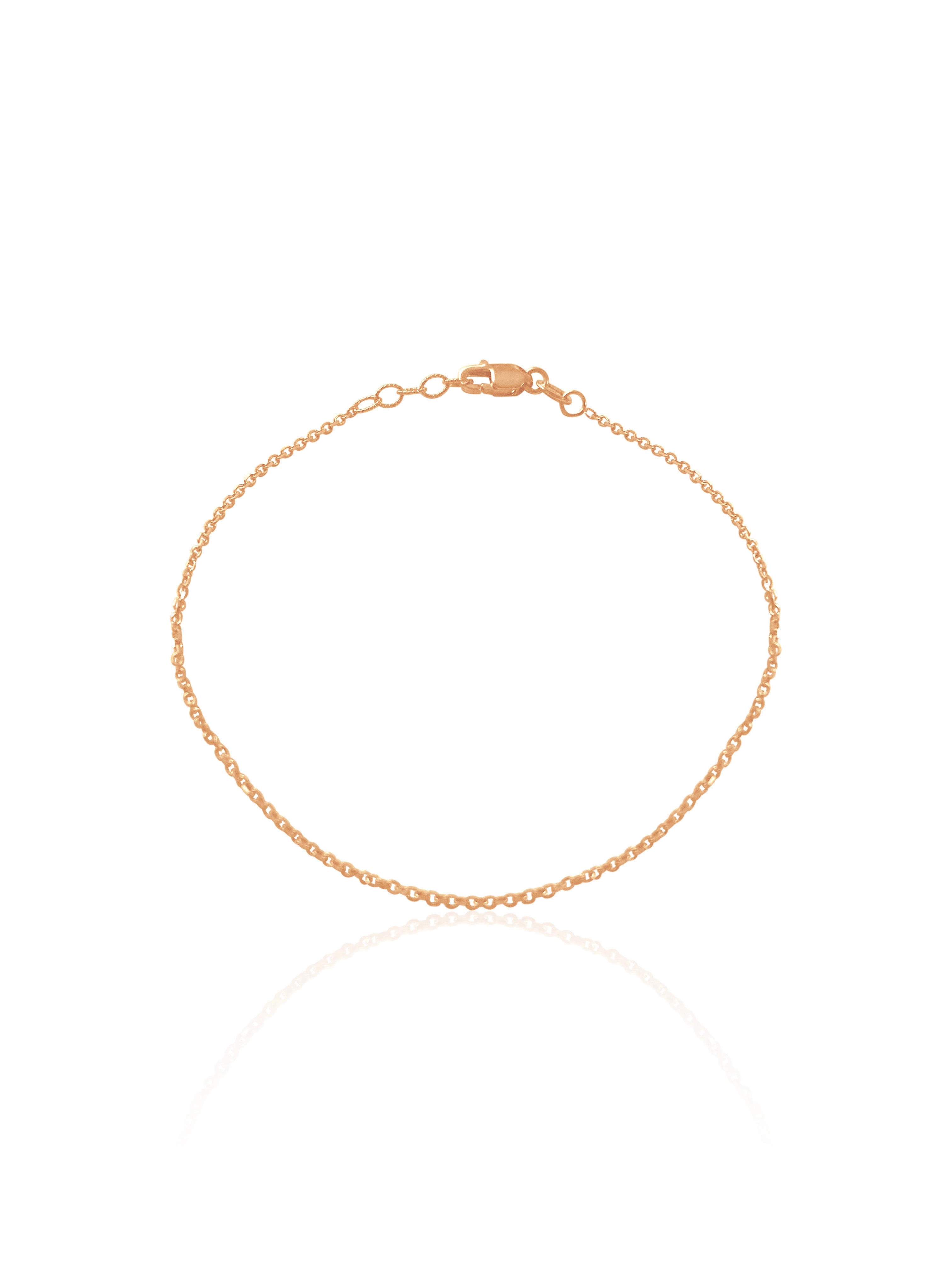 14K Gold Cable Chain Bracelet
