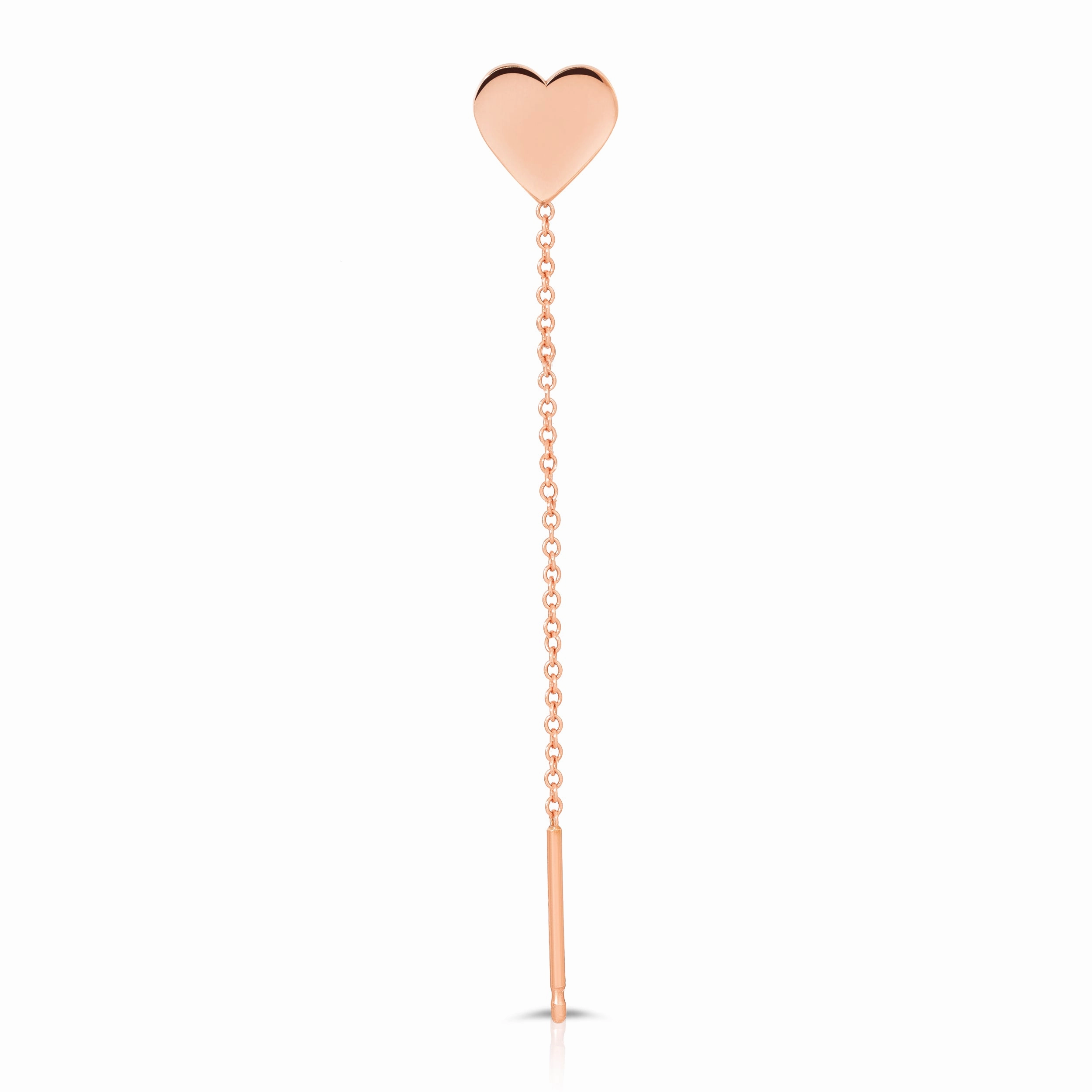 14K Gold Charm Threader Earring