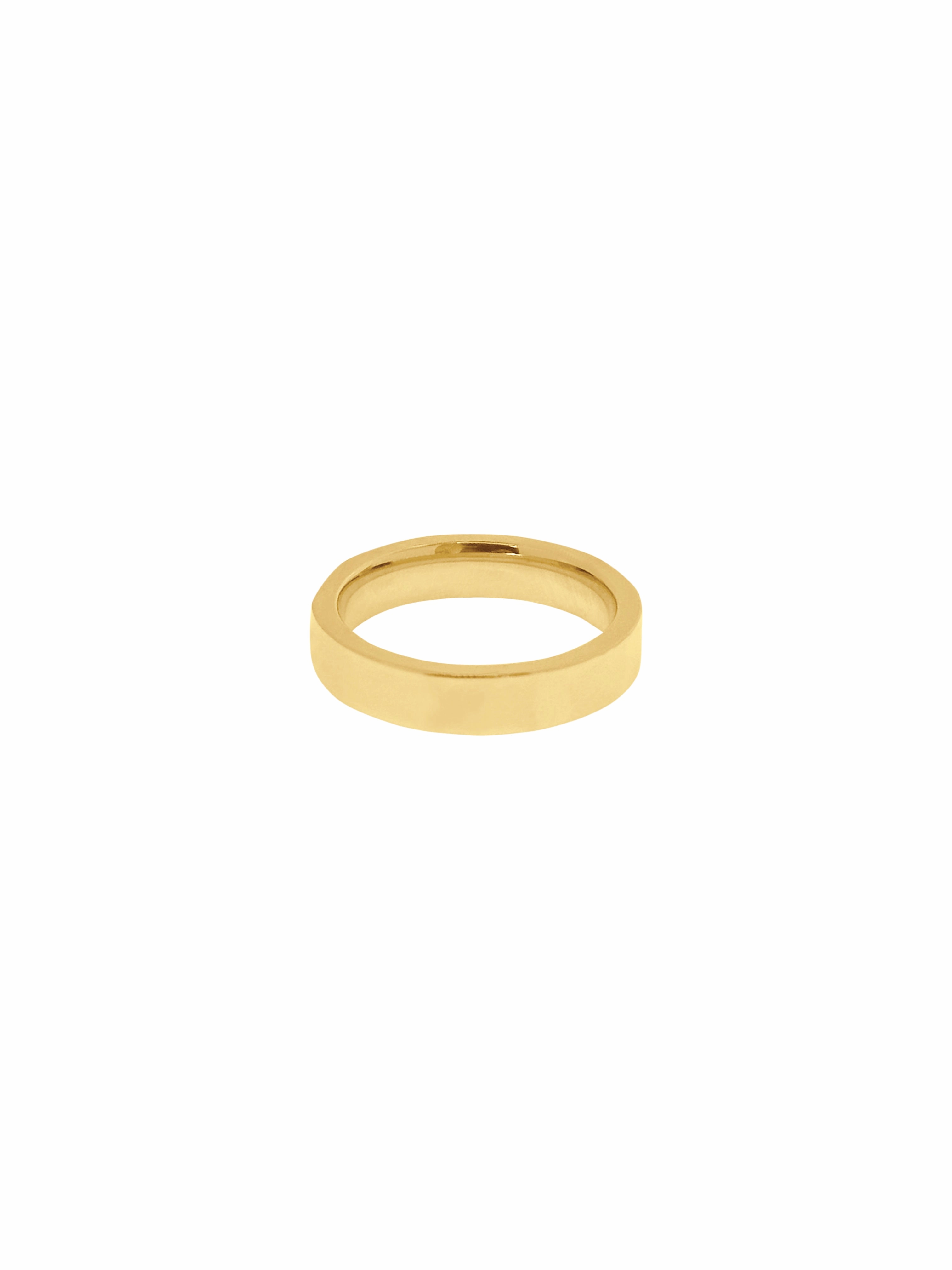 14K Gold Cigar Band Ring