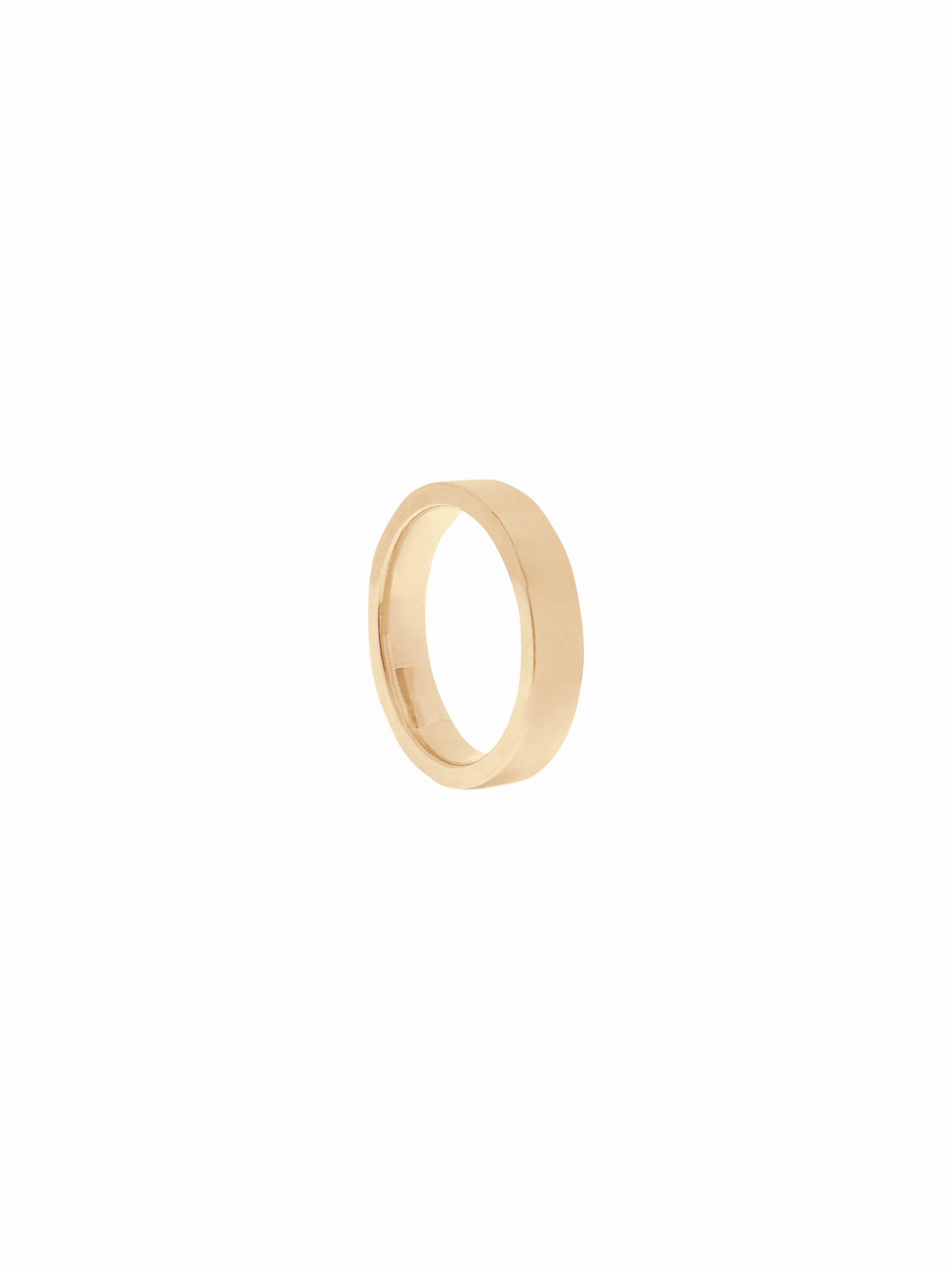14K Gold Cigar Band Ring