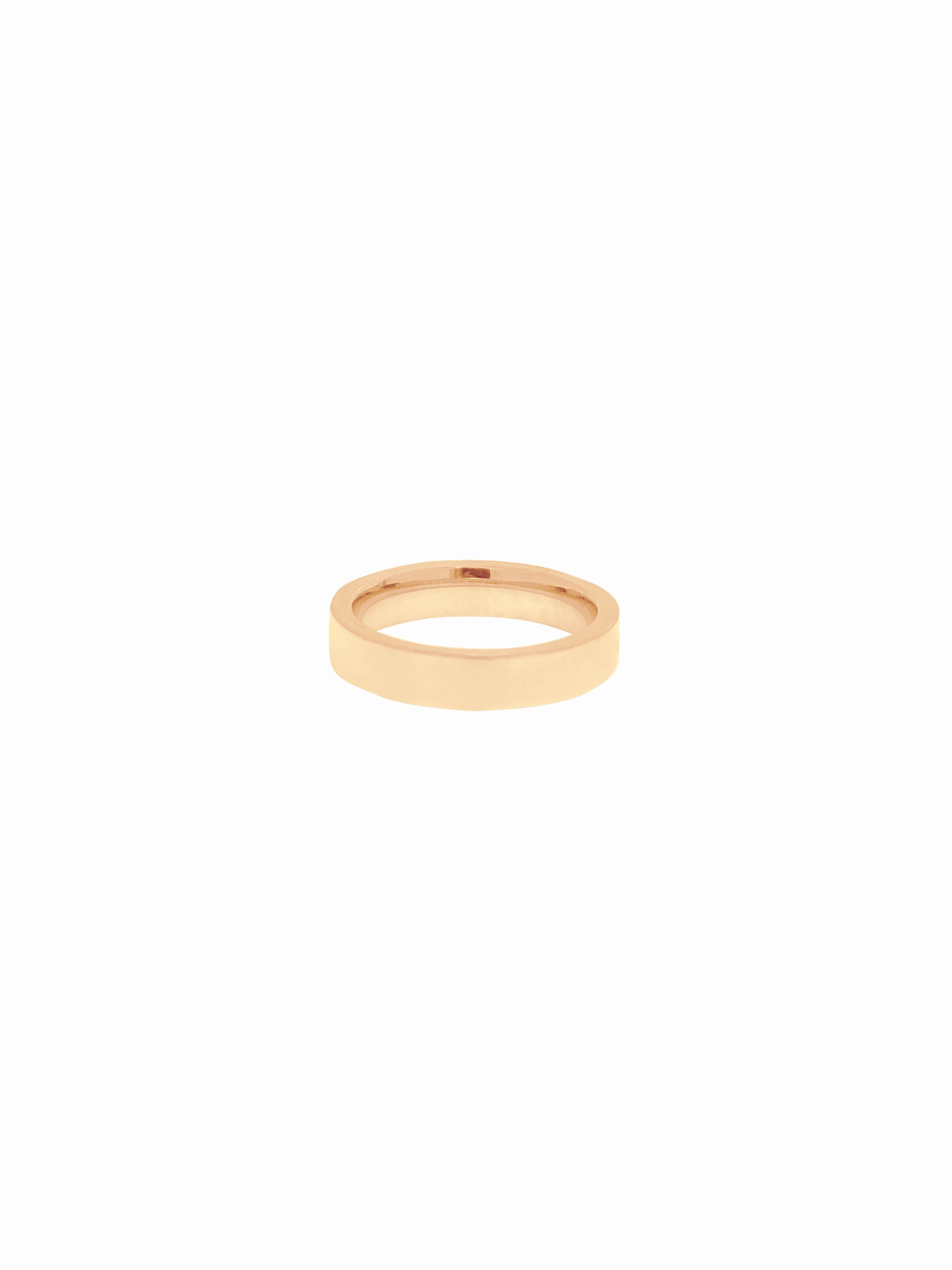 14K Gold Cigar Band Ring