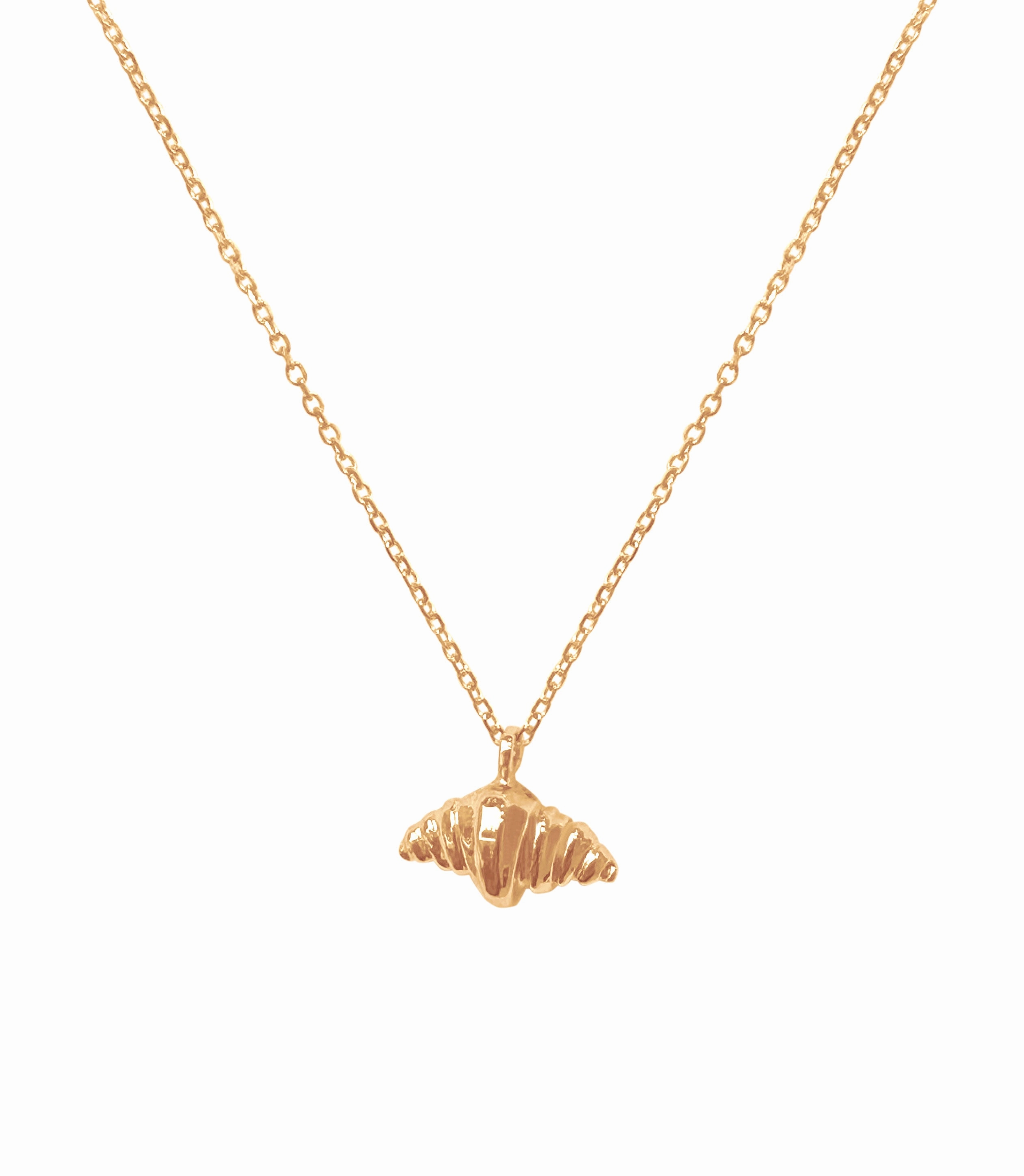 14k Gold Croissant Necklace