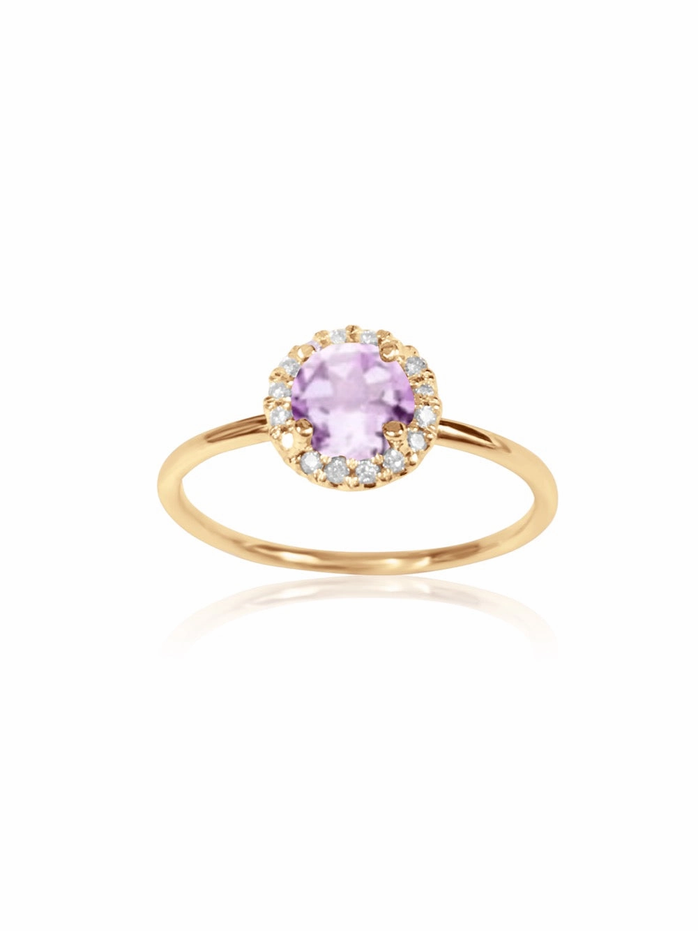 14k Gold Diamond Gemstone Ring