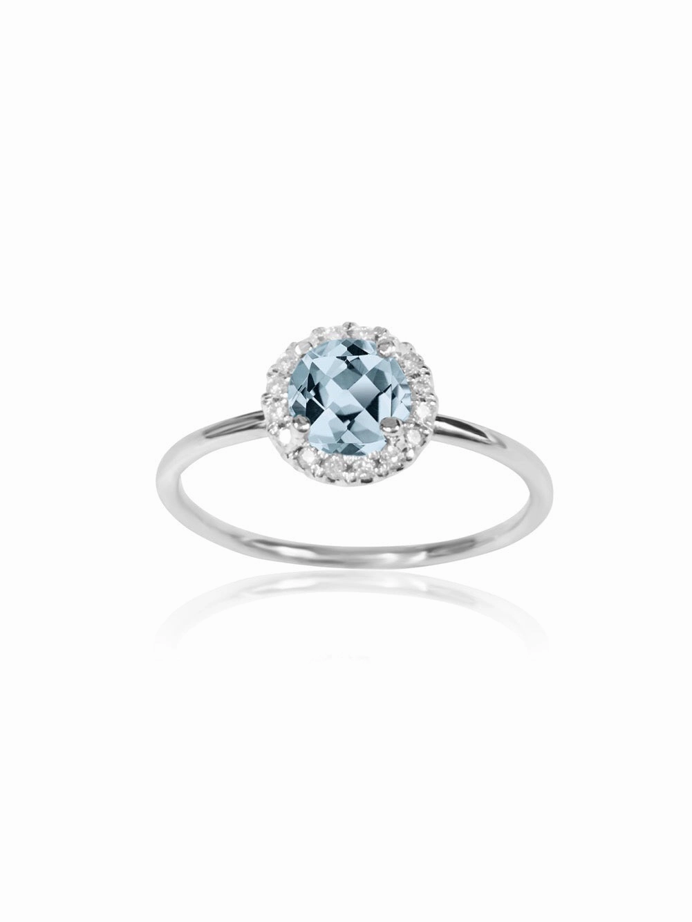 14k Gold Diamond Gemstone Ring