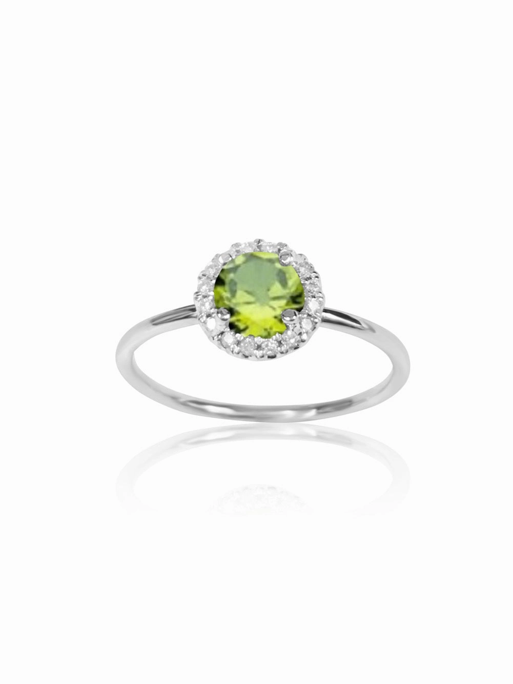 14k Gold Diamond Gemstone Ring