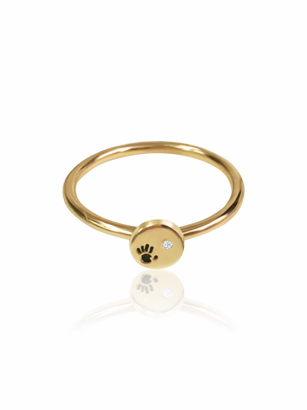 14k Gold Diamond Love Is In Your Hands Ring