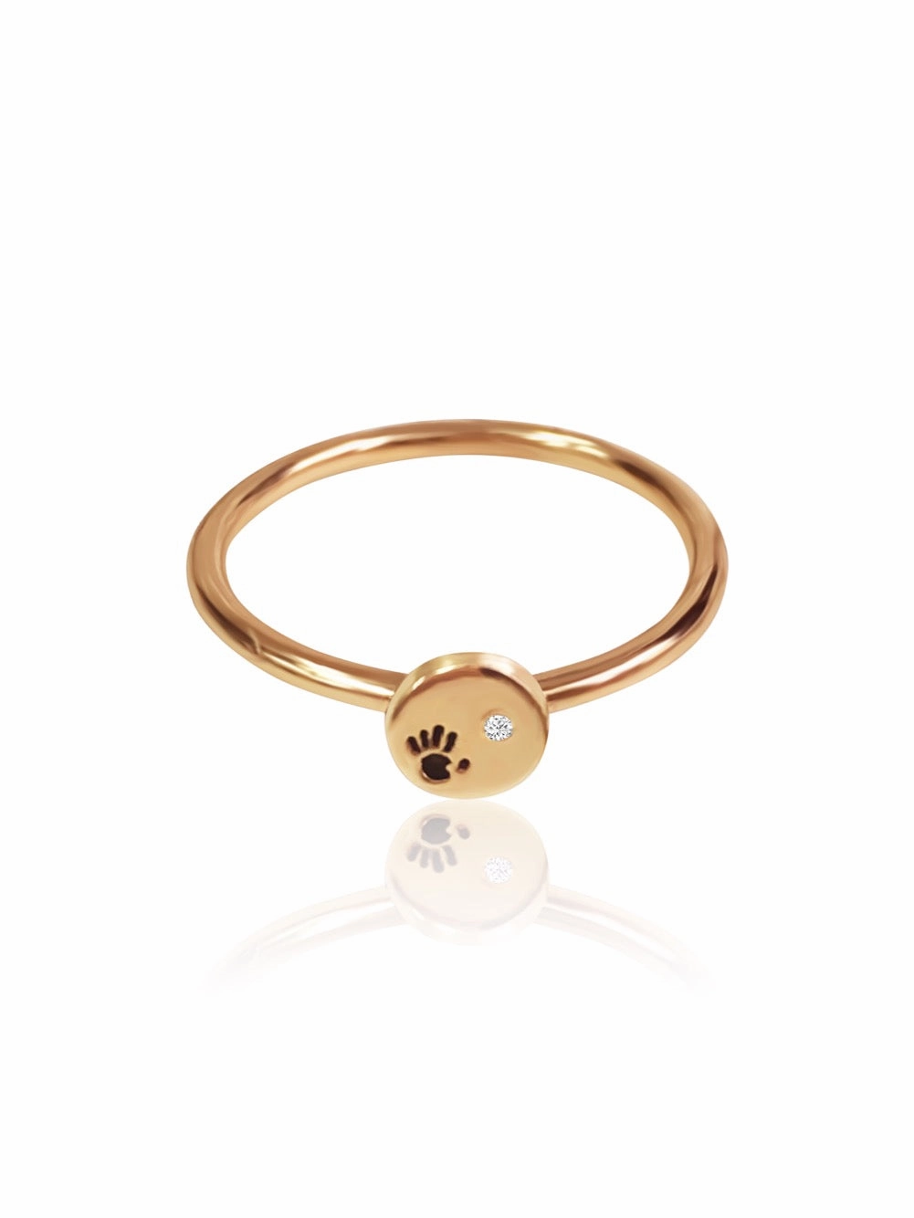 14k Gold Diamond Love Is In Your Hands Ring