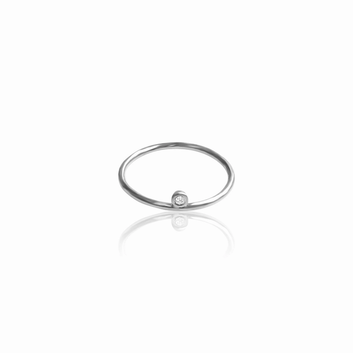 14K Gold Diamond Midi/ Pinky Ring