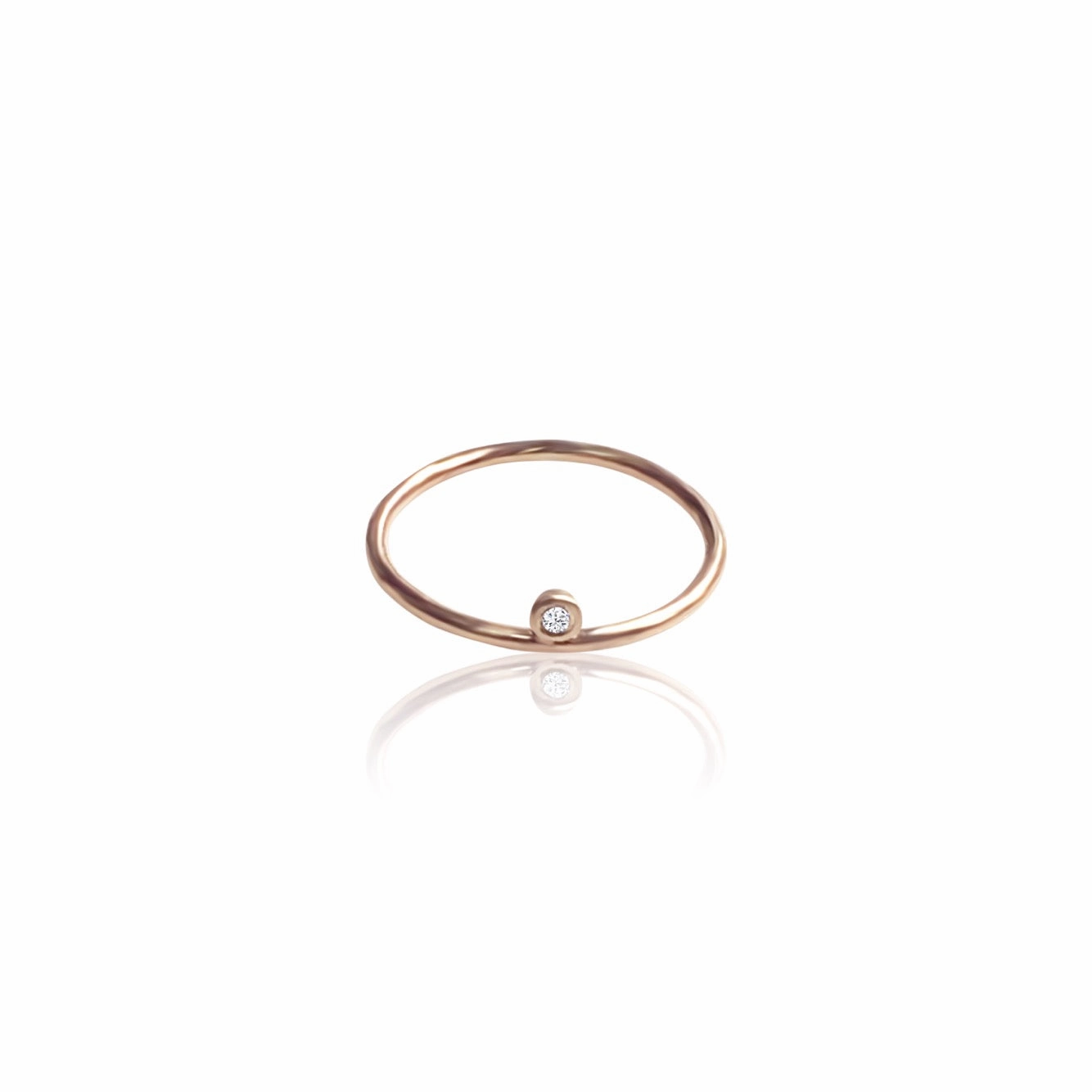 14K Gold Diamond Midi/ Pinky Ring