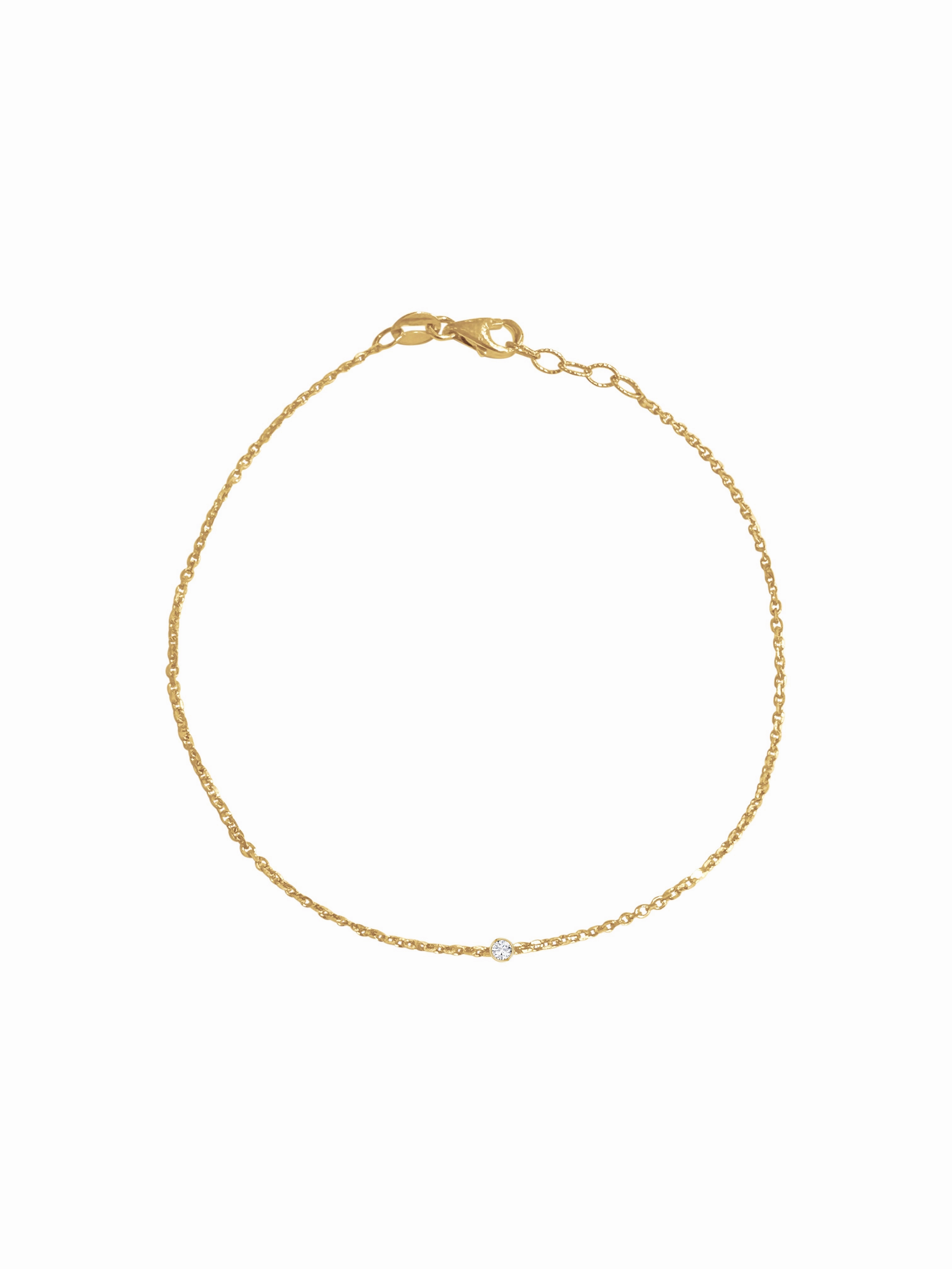 14K Gold Diamond Morse Code Initial Bracelet