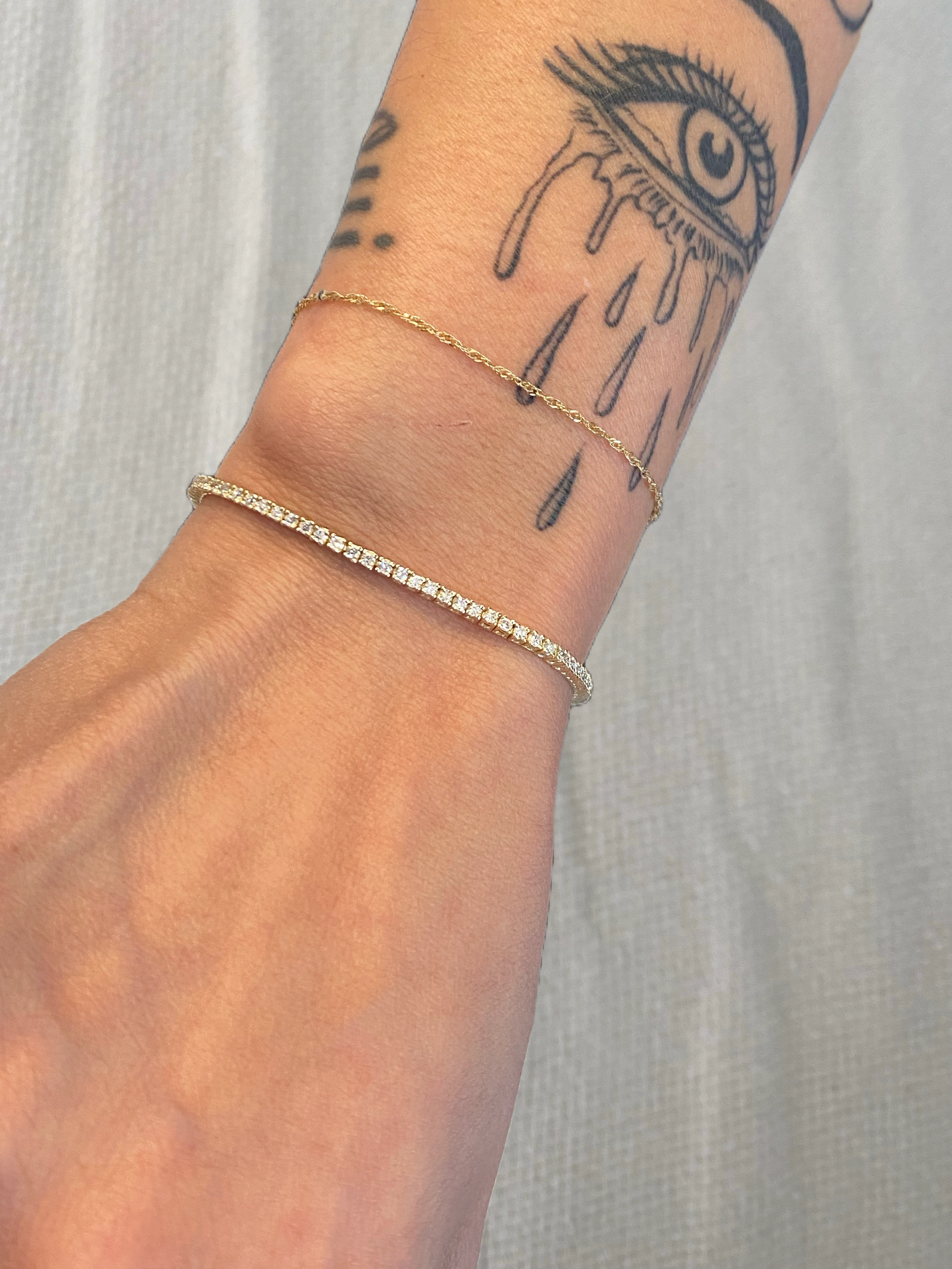 14K Gold Diamond Tennis Bracelet