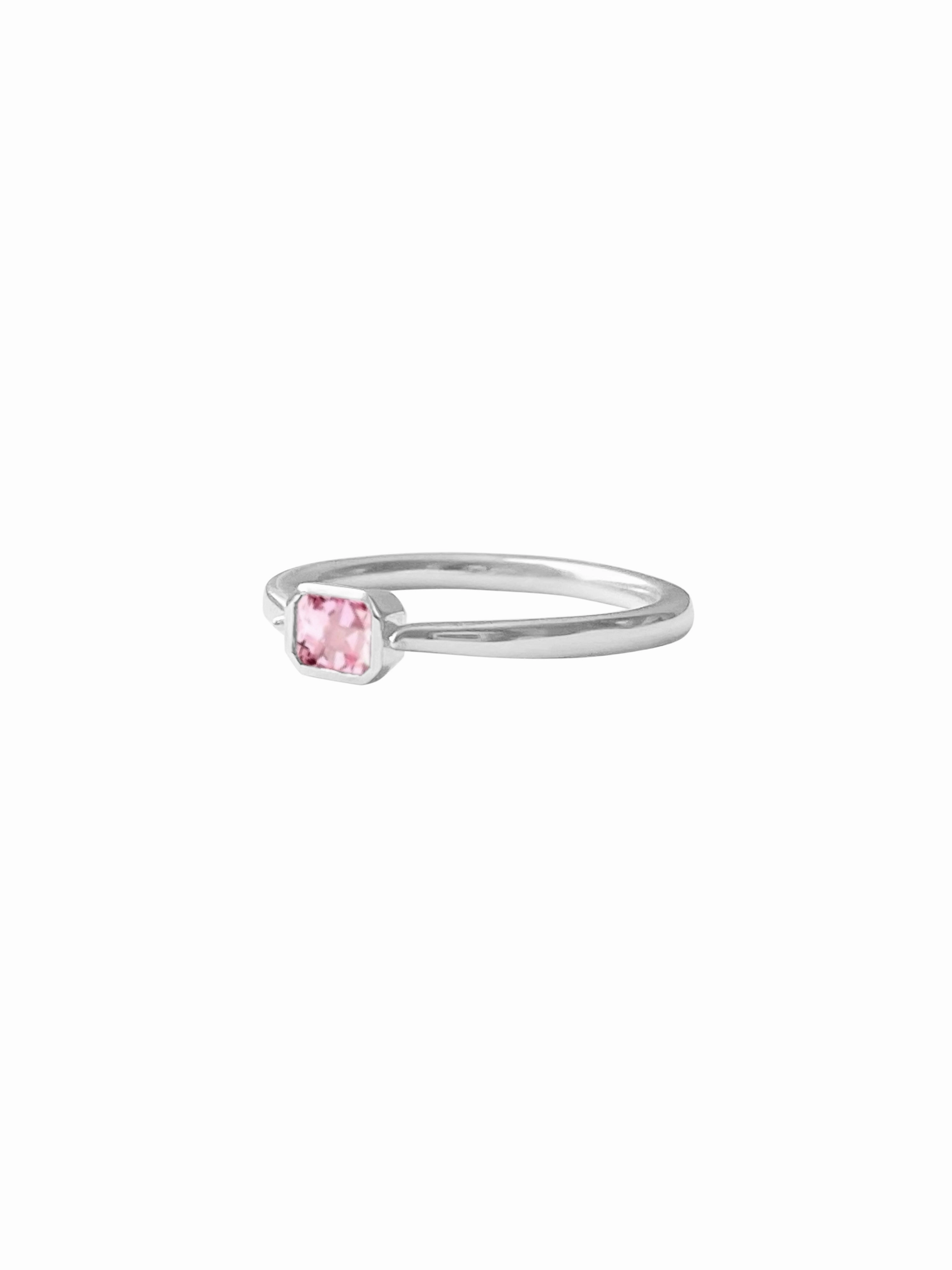 14k Gold Emerald Cut, Birthstone Ring