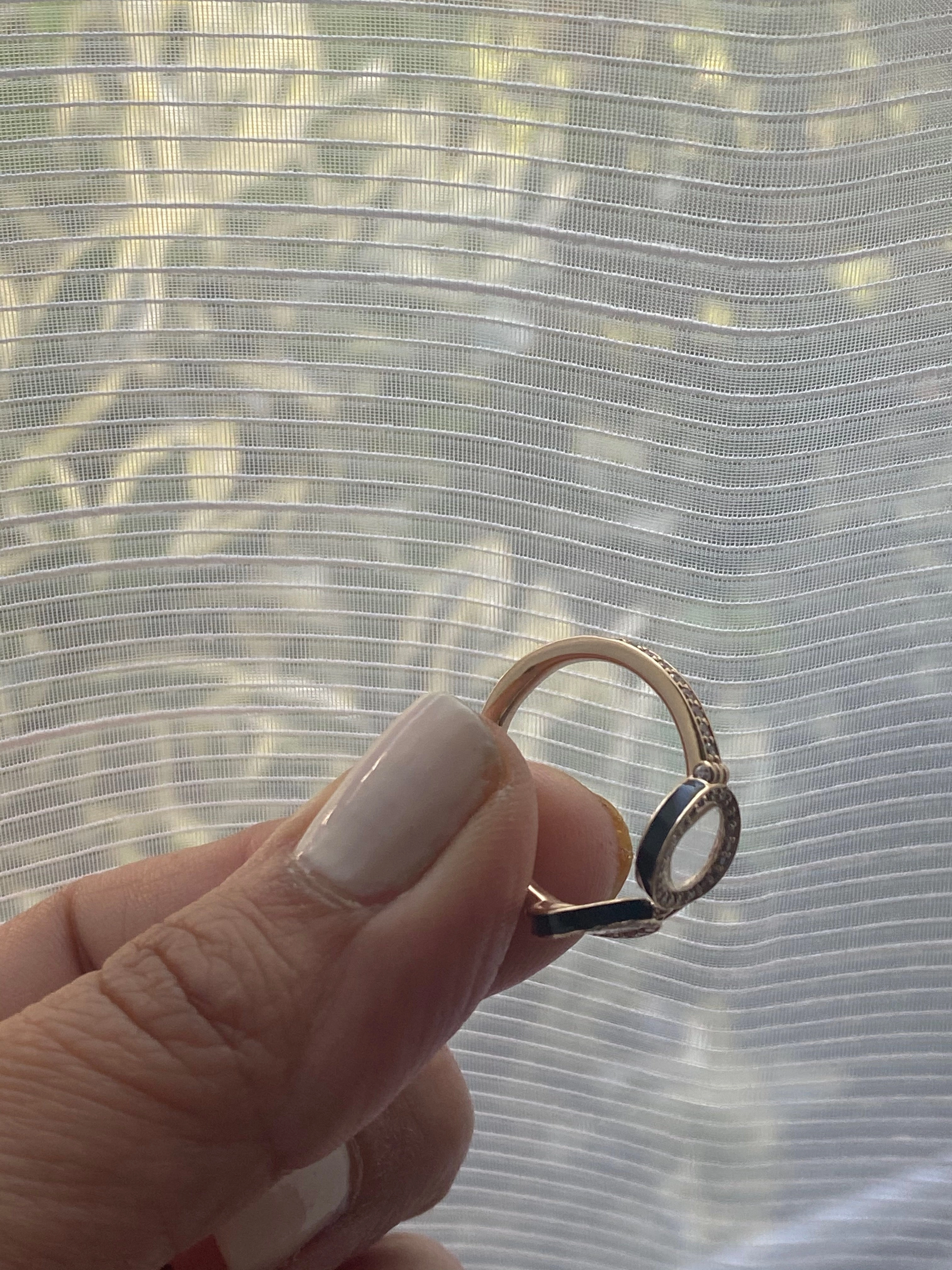 14K Gold Eye Glasses Ring