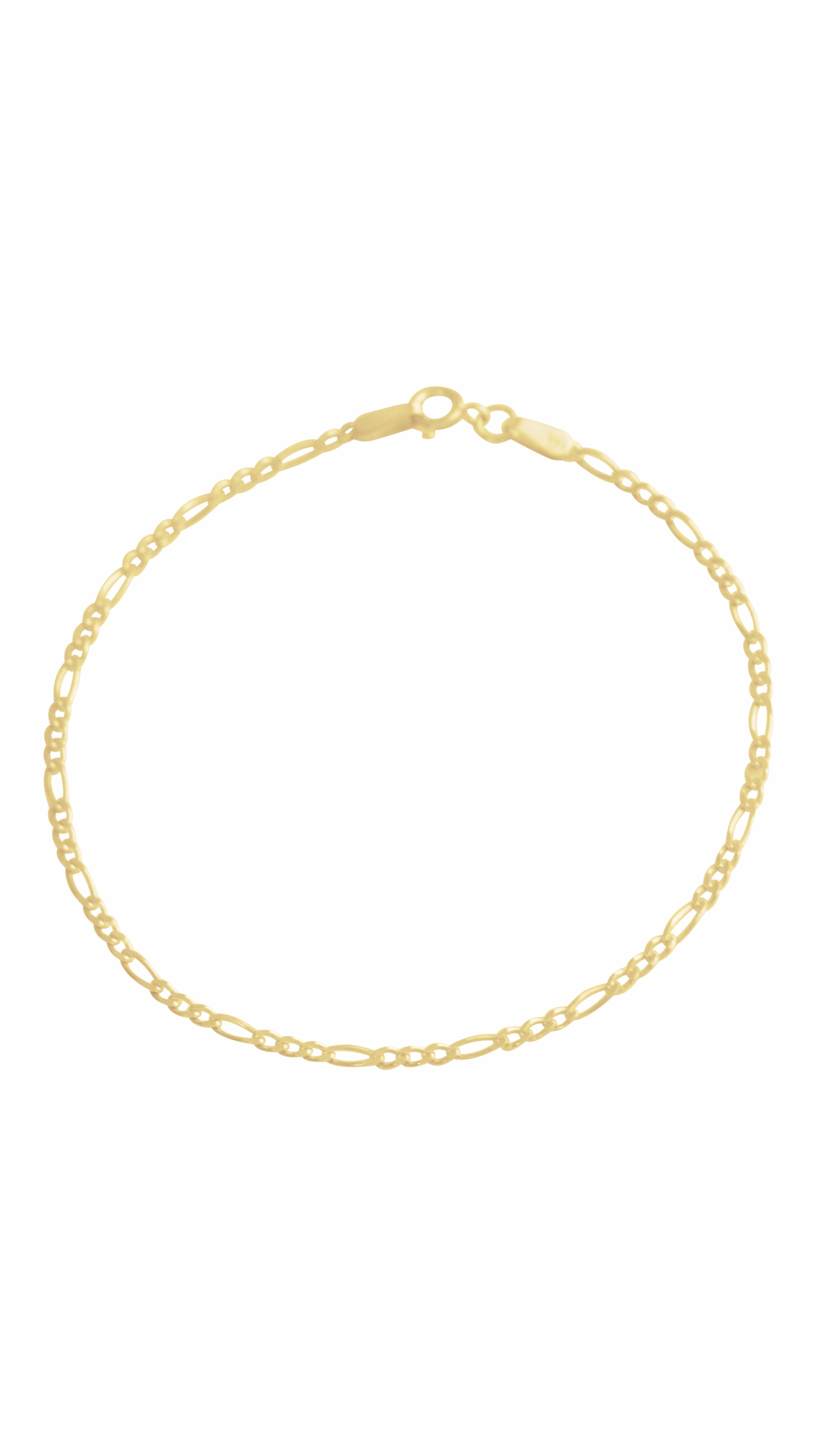 14K Gold Figaro Chain Bracelet