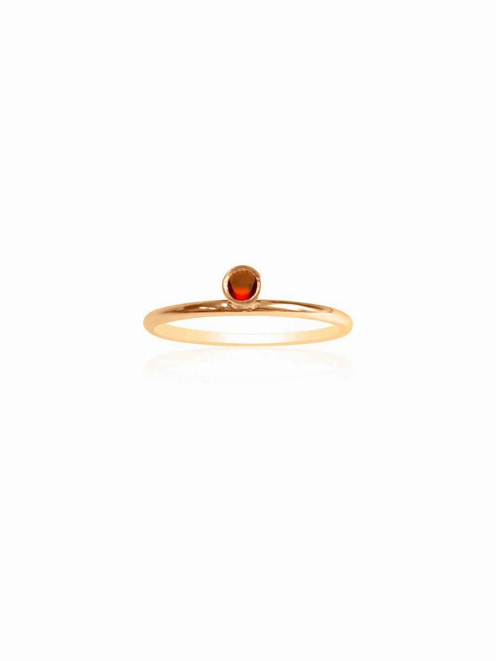 14k Gold Gemstone Bezel Ring