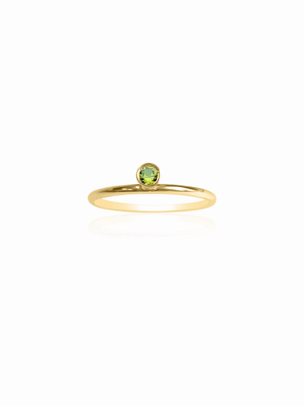 14k Gold Gemstone Bezel Ring
