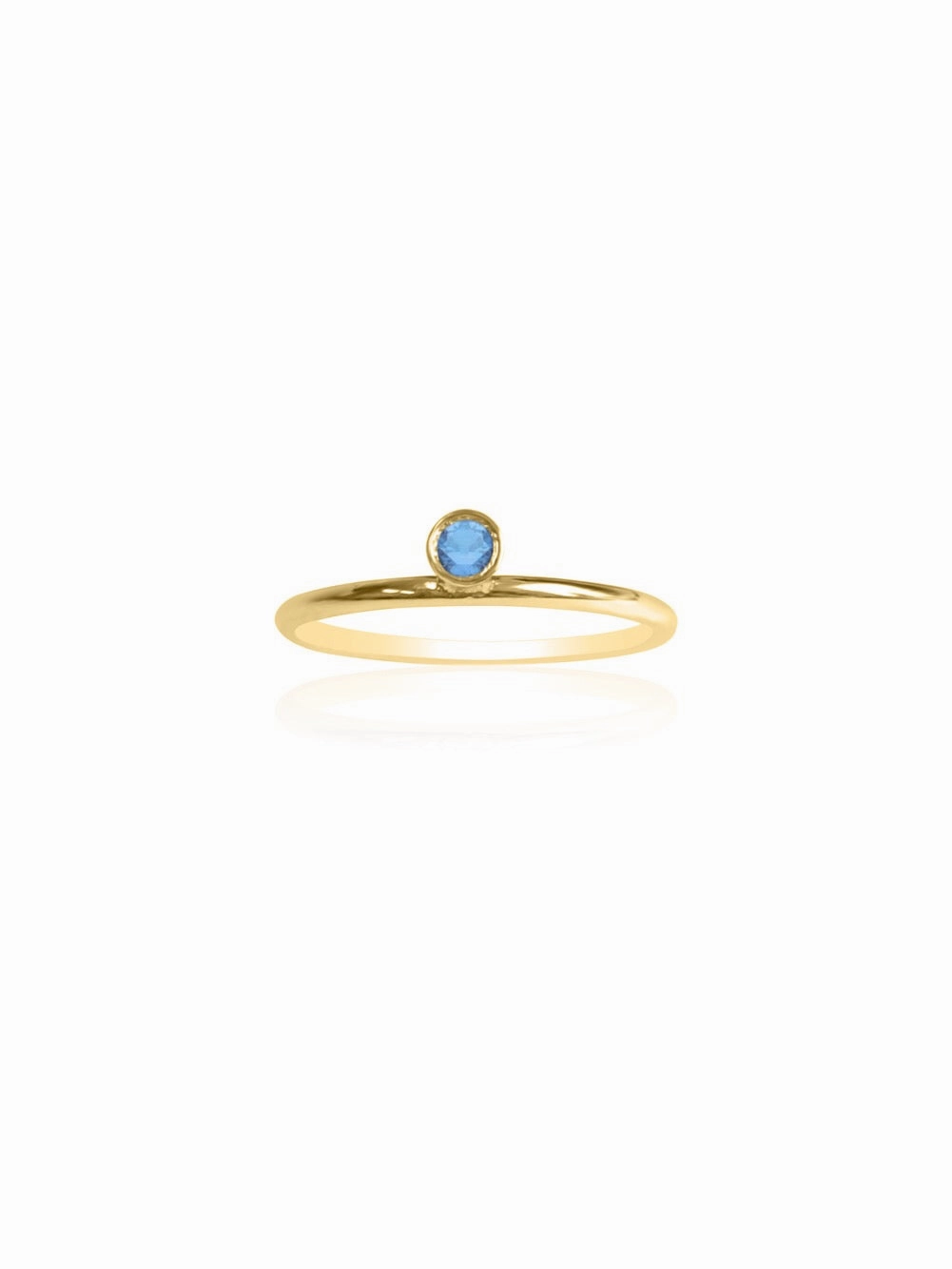 14k Gold Gemstone Bezel Ring