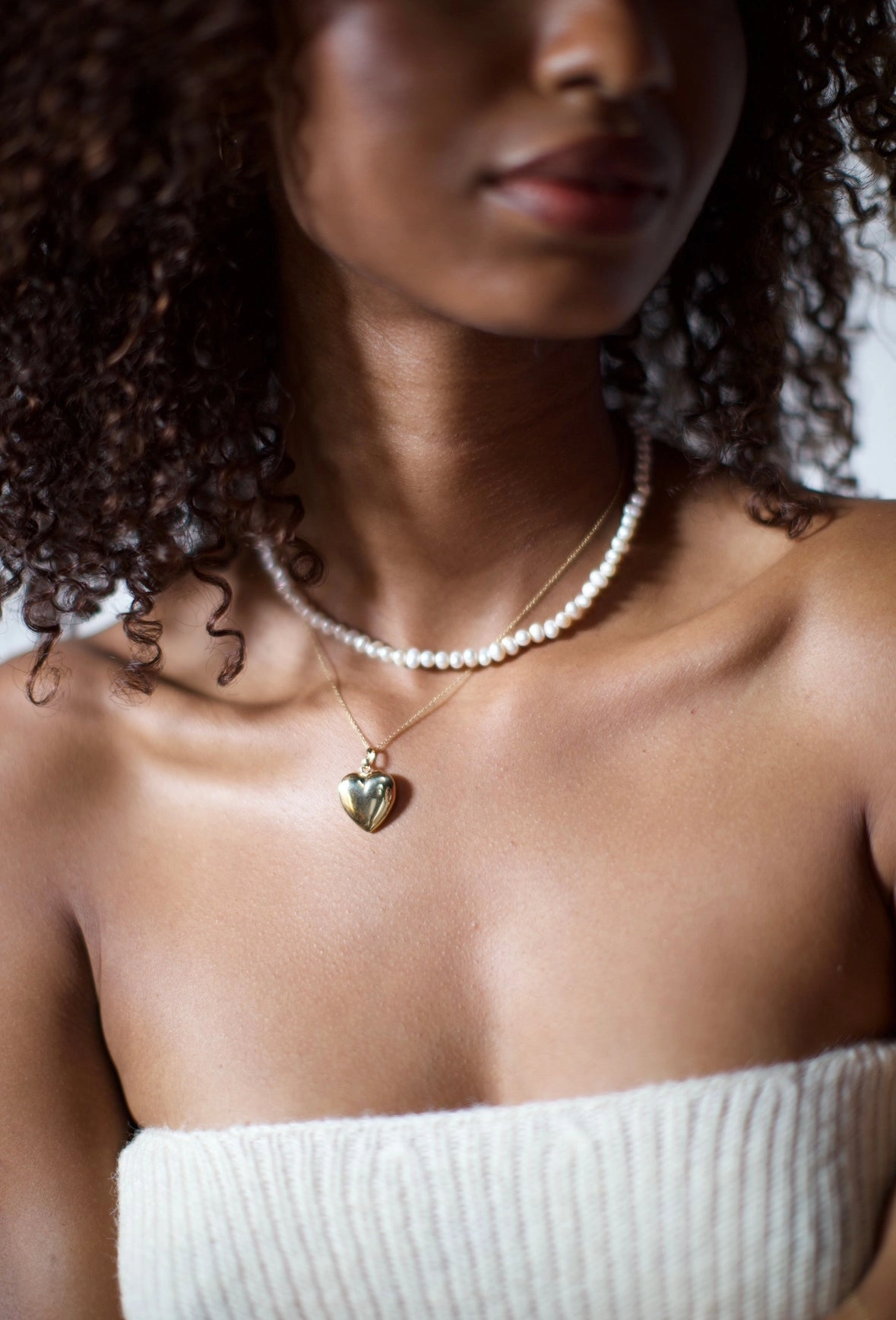 14K Gold Genuine Pearl Necklace
