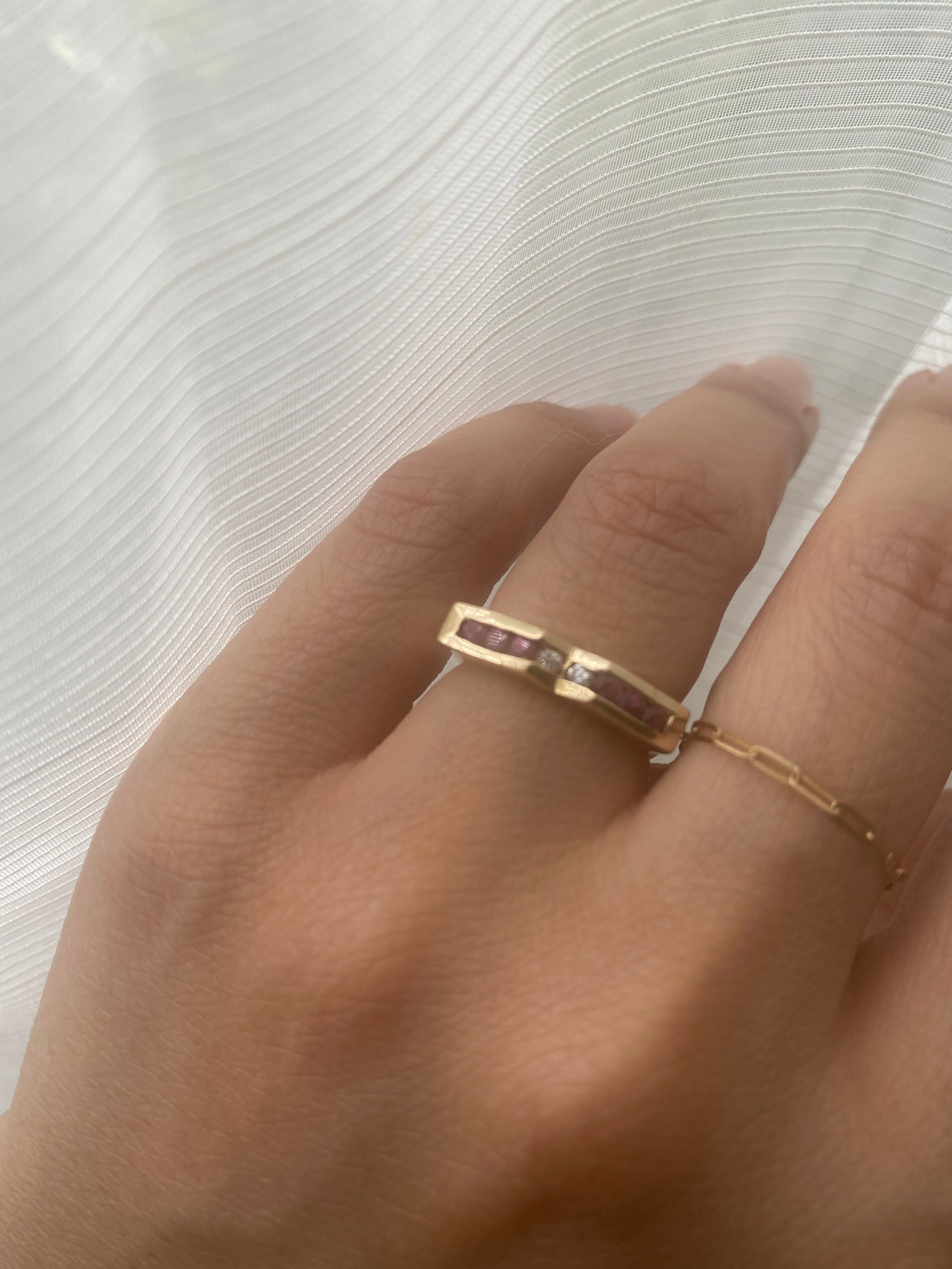 14k Gold Geometric Band
