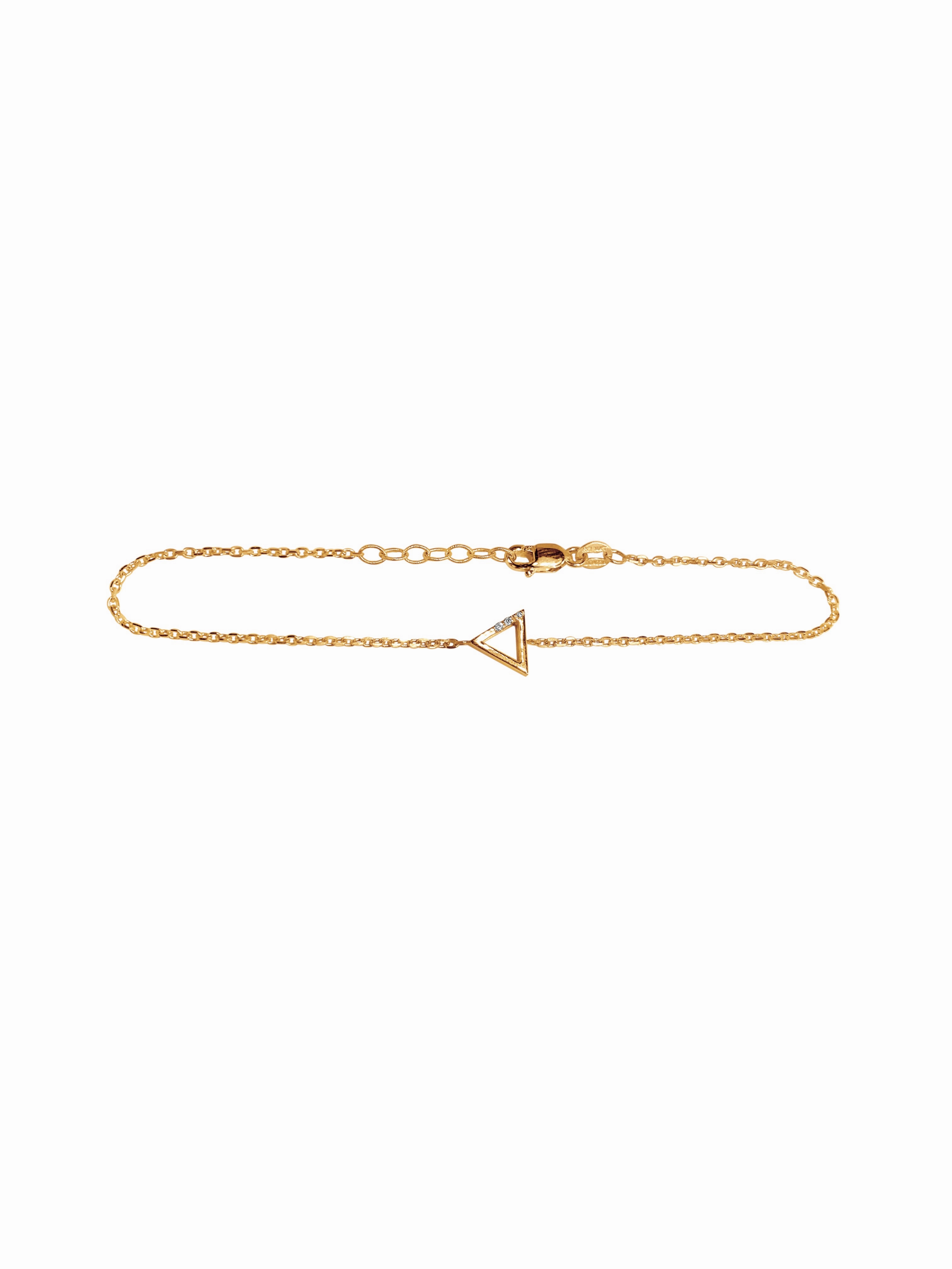 14K Gold Geometric Diamond Bracelets