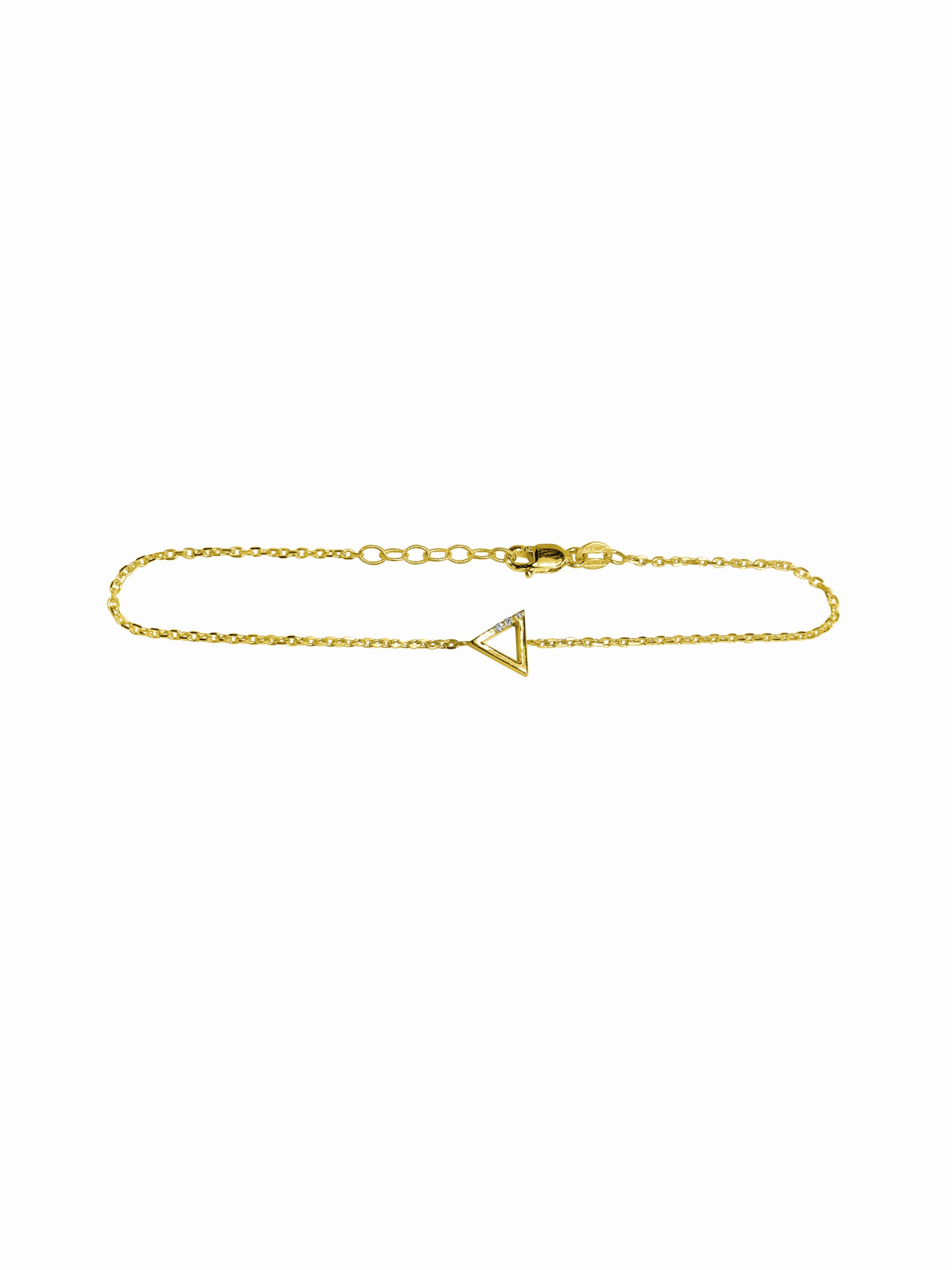 14K Gold Geometric Diamond Bracelets