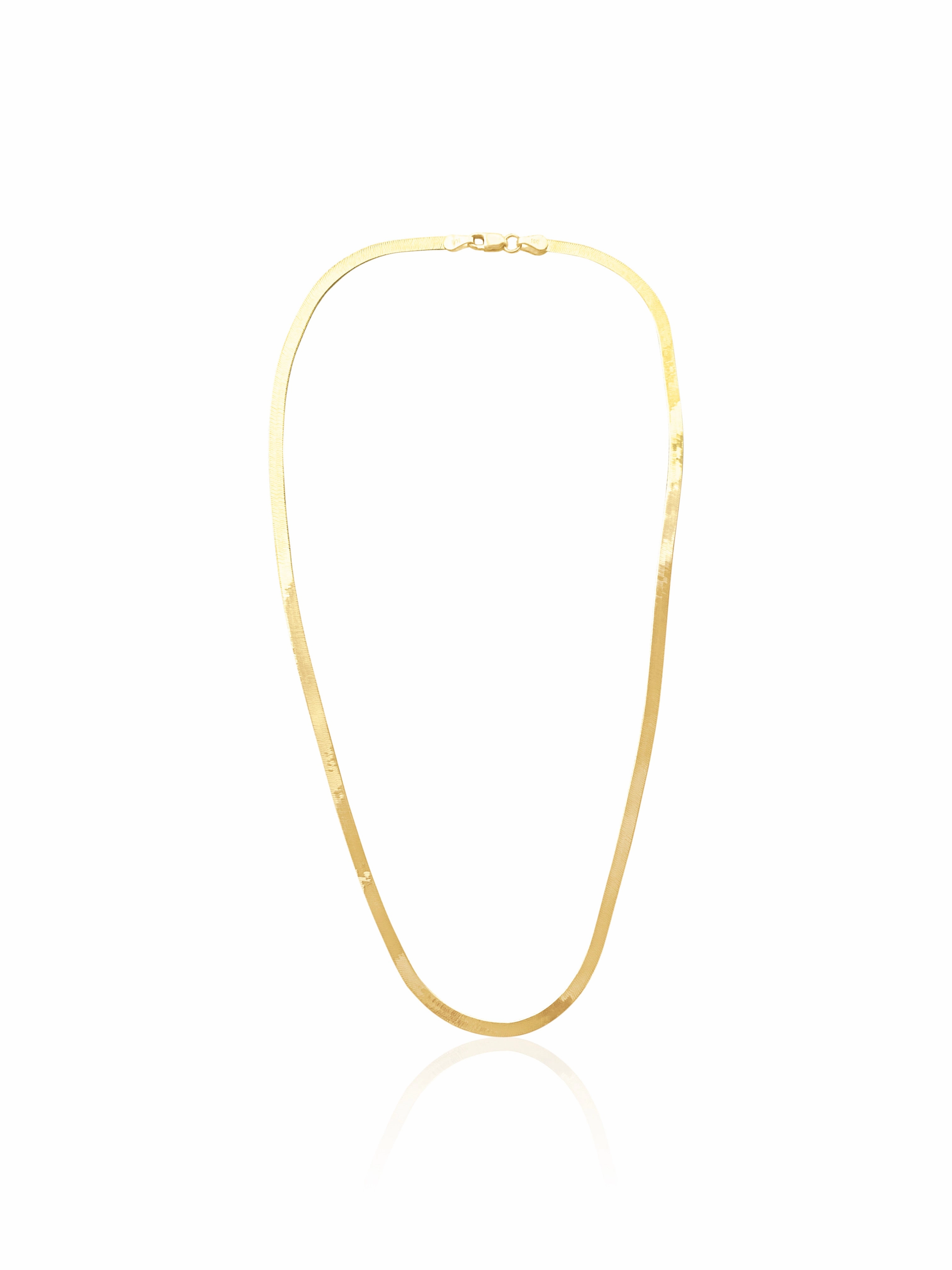 14K Gold Herringbone Necklace