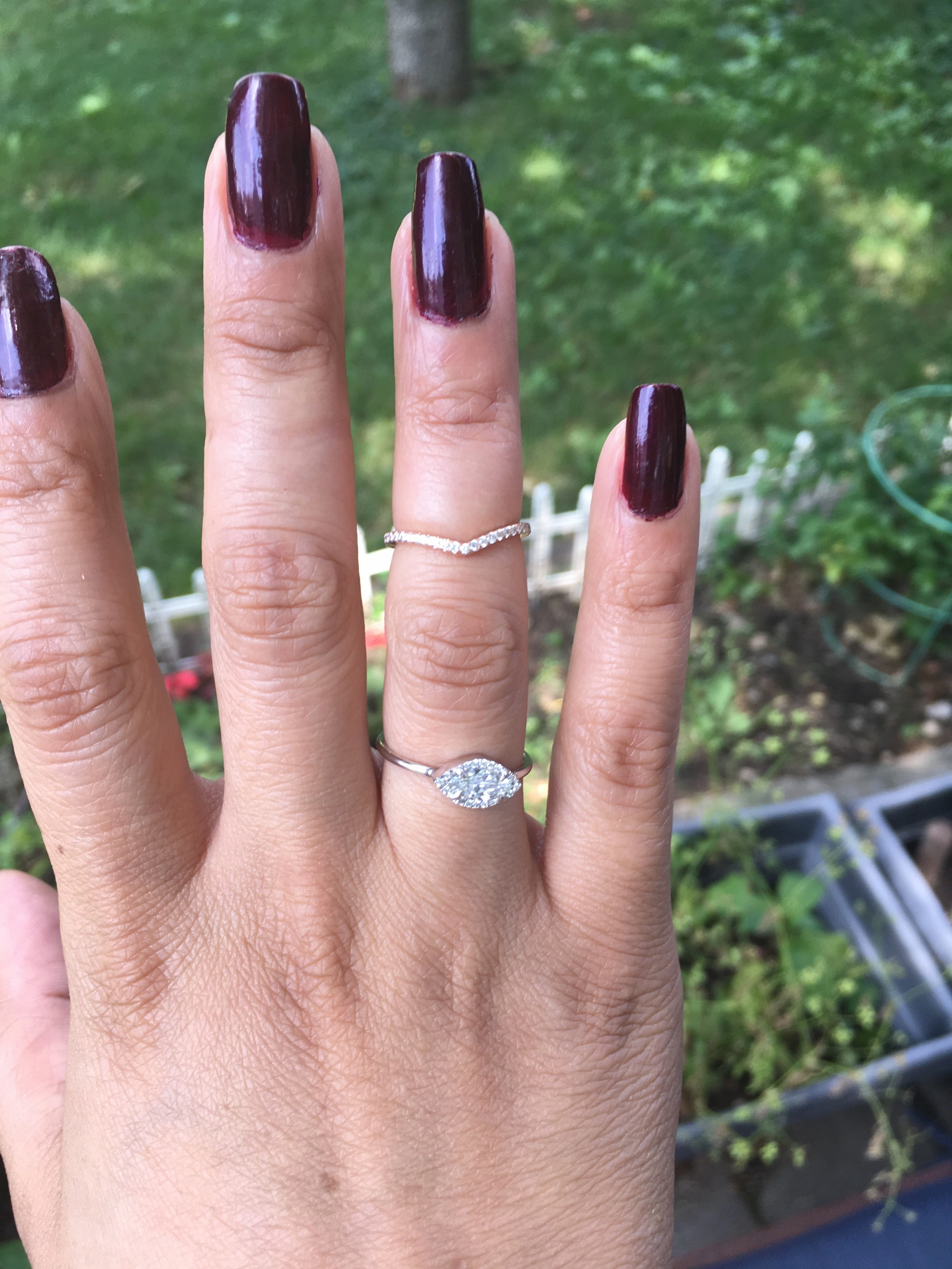 14k Gold Marquise Diamond Ring