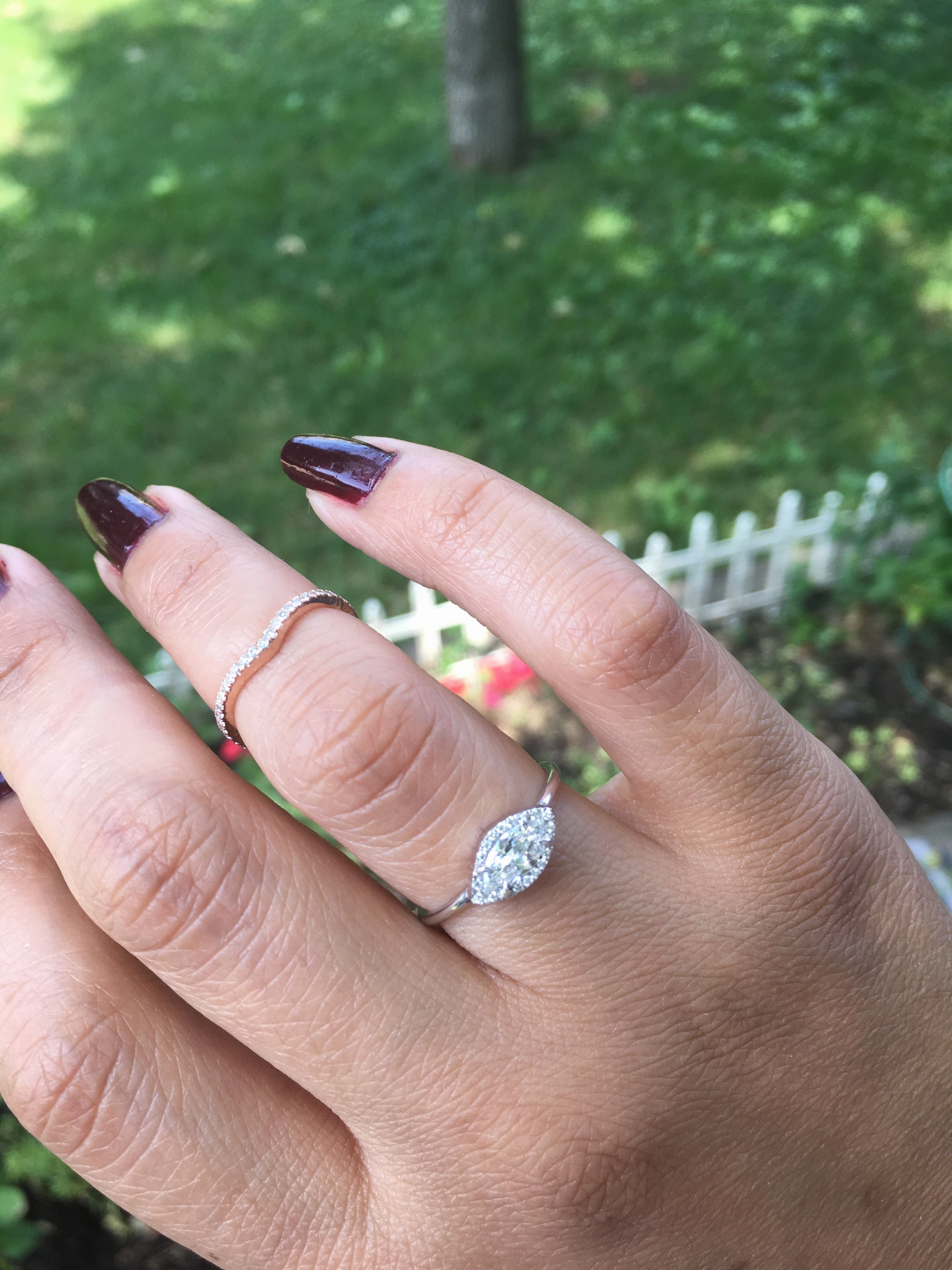 14k Gold Marquise Diamond Ring