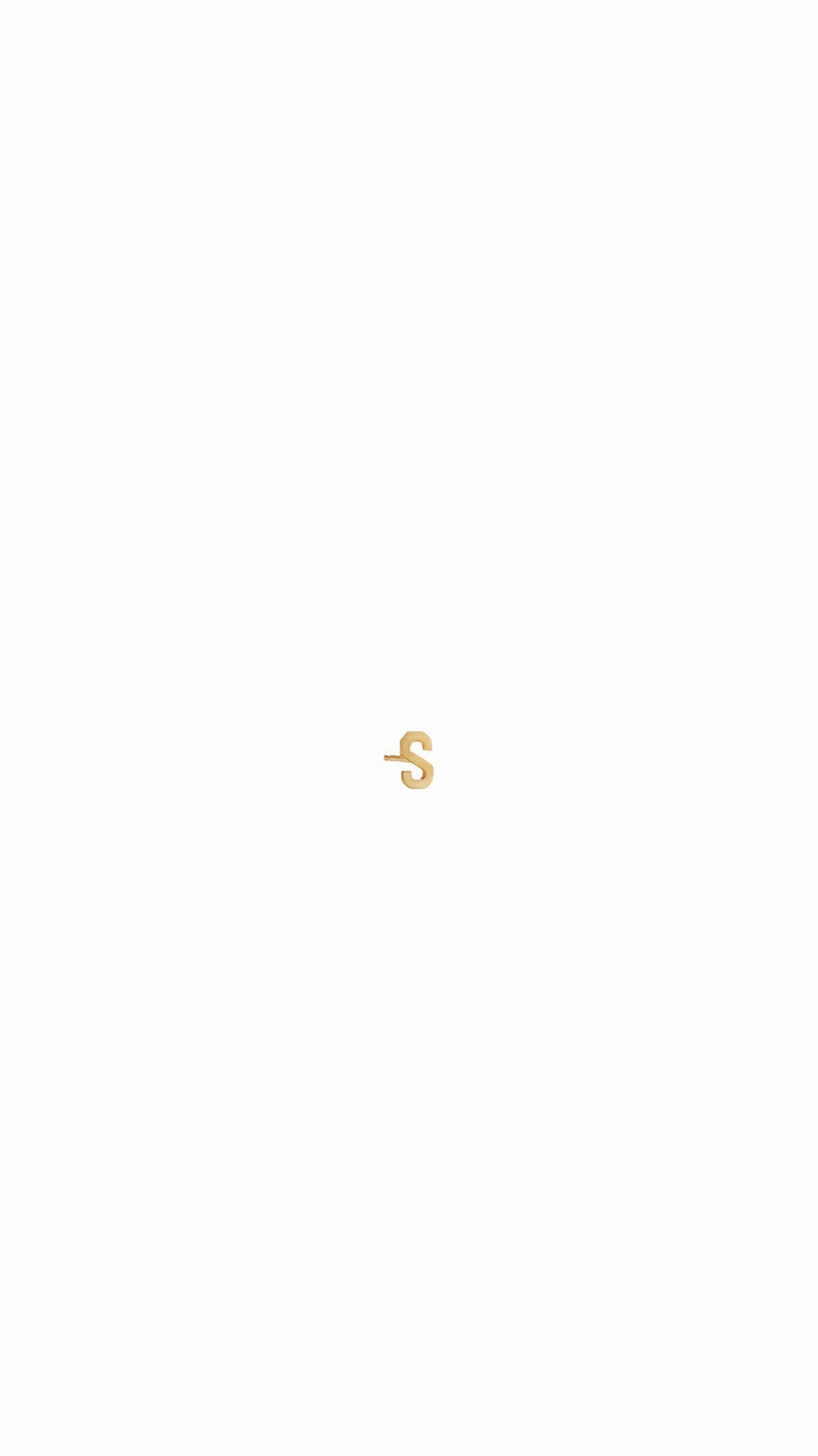 14K Gold Micro Initial Earring