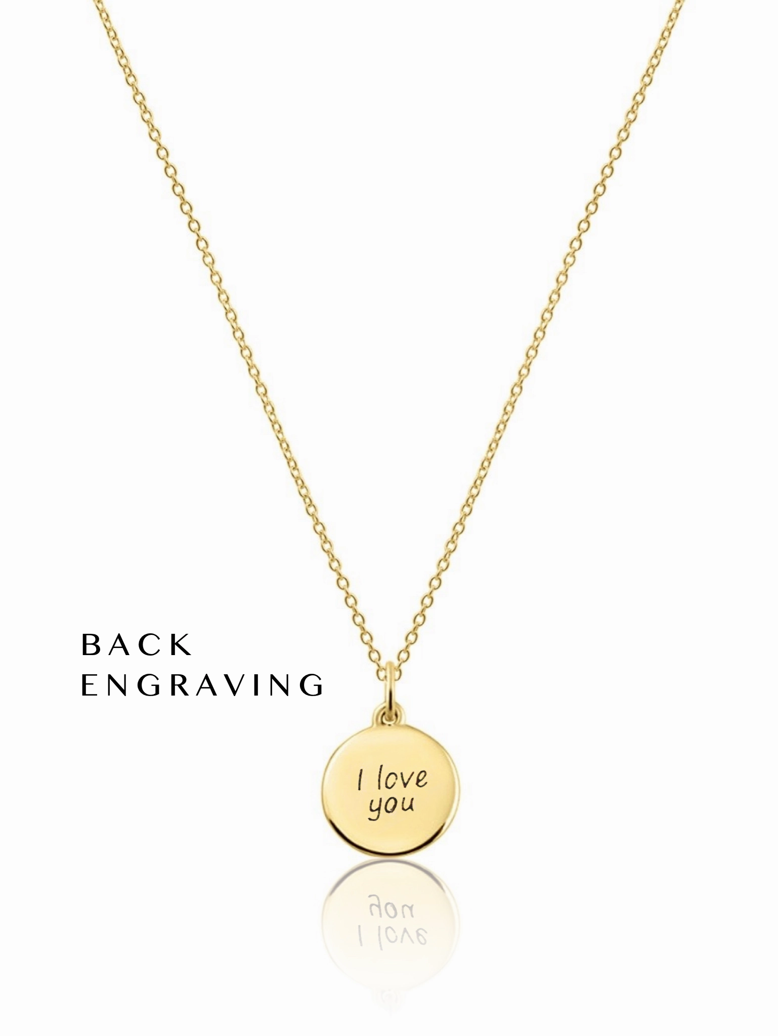 14K Gold Micro pave Diamond Initial Disc Necklace
