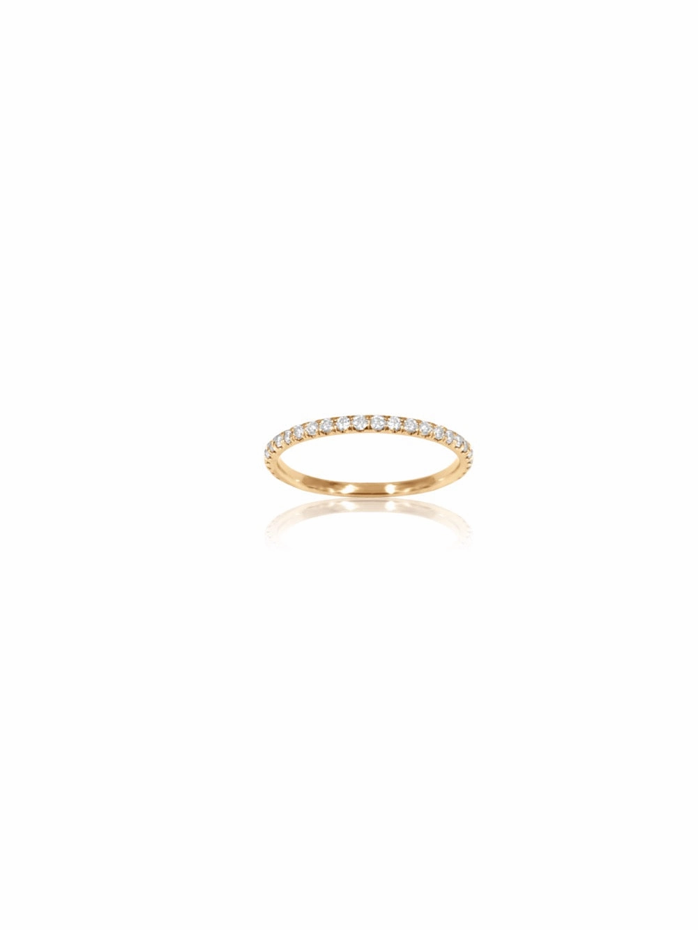 14k Gold Micropave Diamond Eternity Band