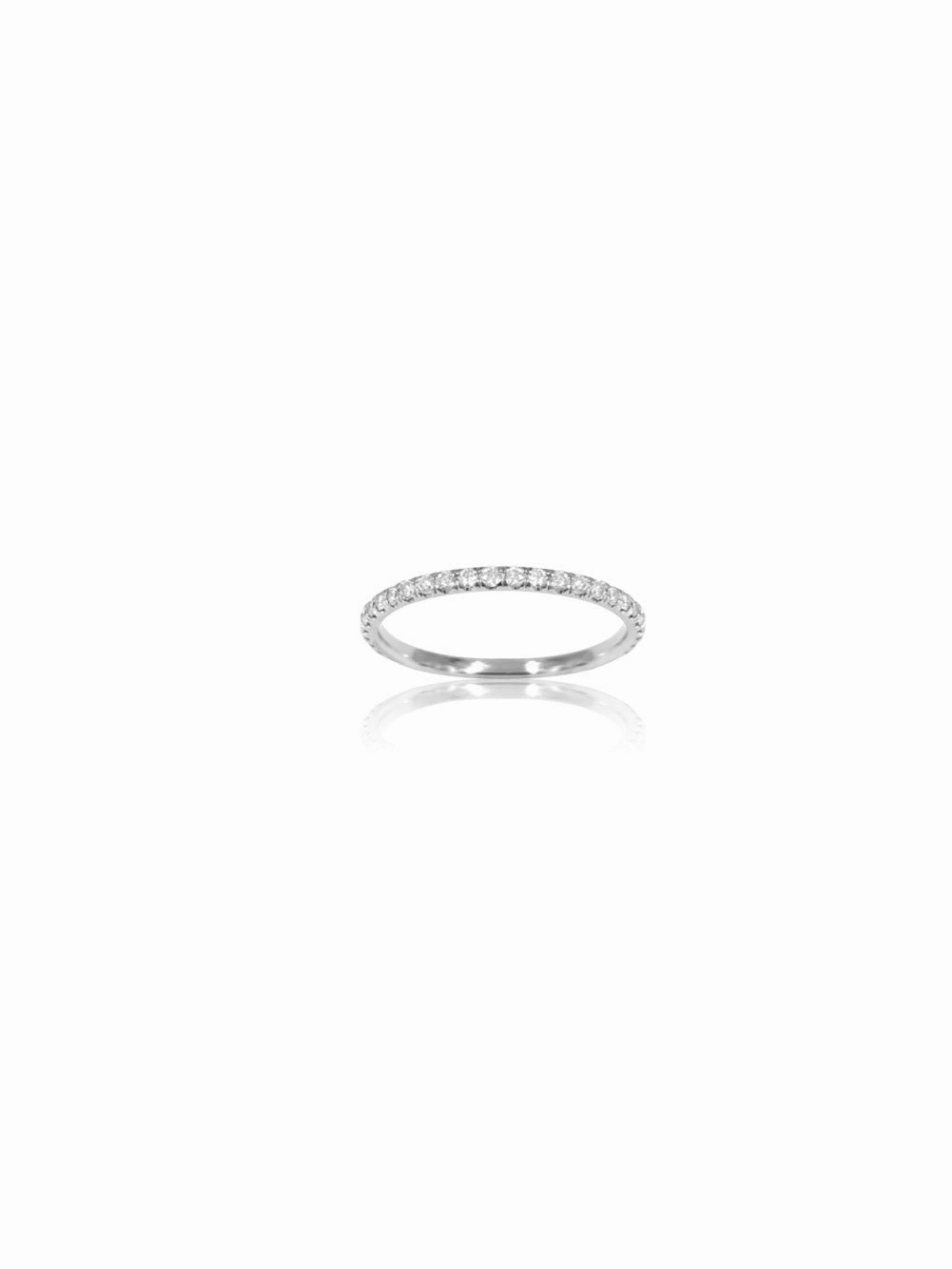 14k Gold Micropave Diamond Eternity Band